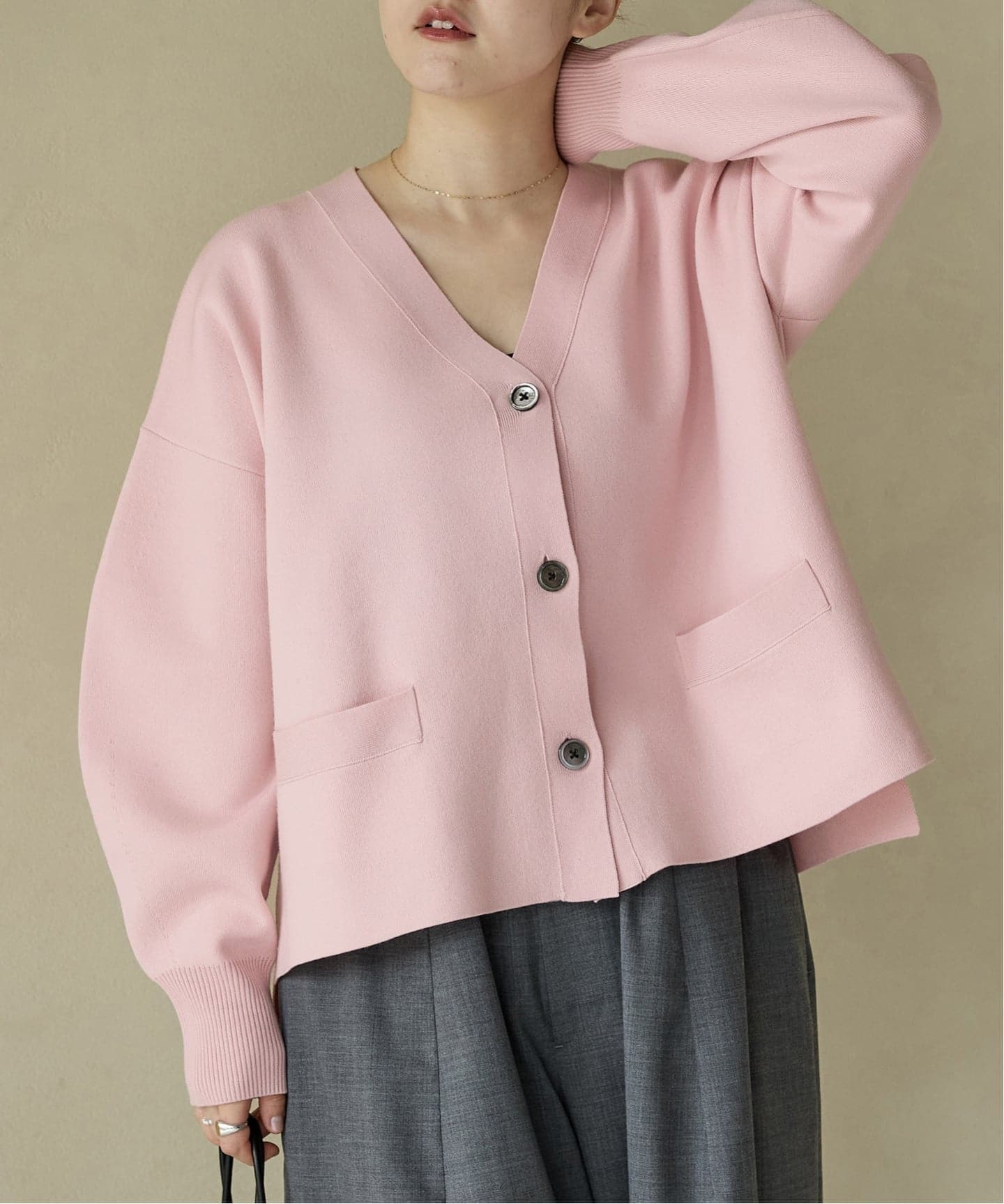 追加4予約》スーパーファインスムース ショートカーディガン