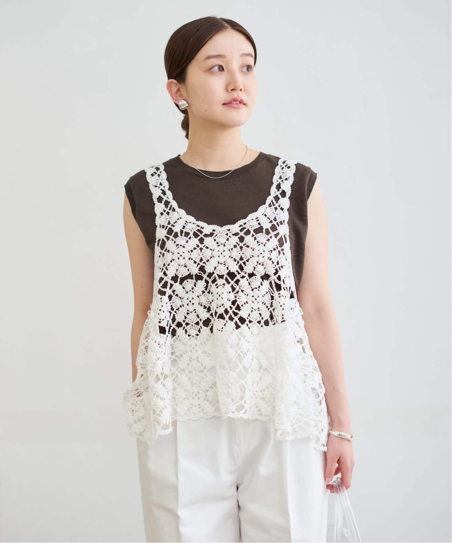 【新品】IENA クロシェタンク 追加》クロシェタンク（ニット／セーター）｜IENA（イエナ）の