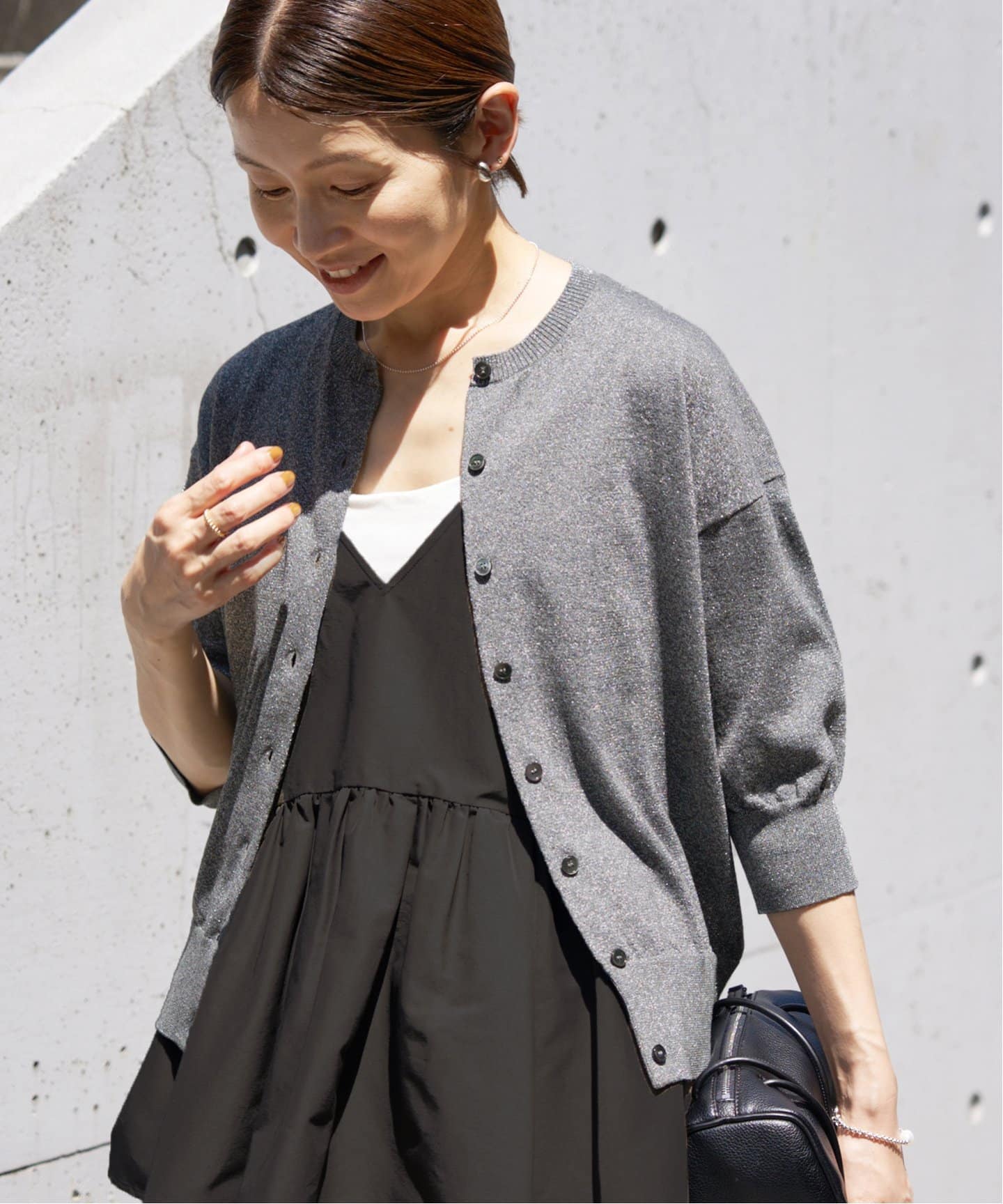 IÉNA LEVITA クルーカーディガン シルバー　未使用 追加2》LEVITAクルーカーディガン（カーディガン）｜IENA