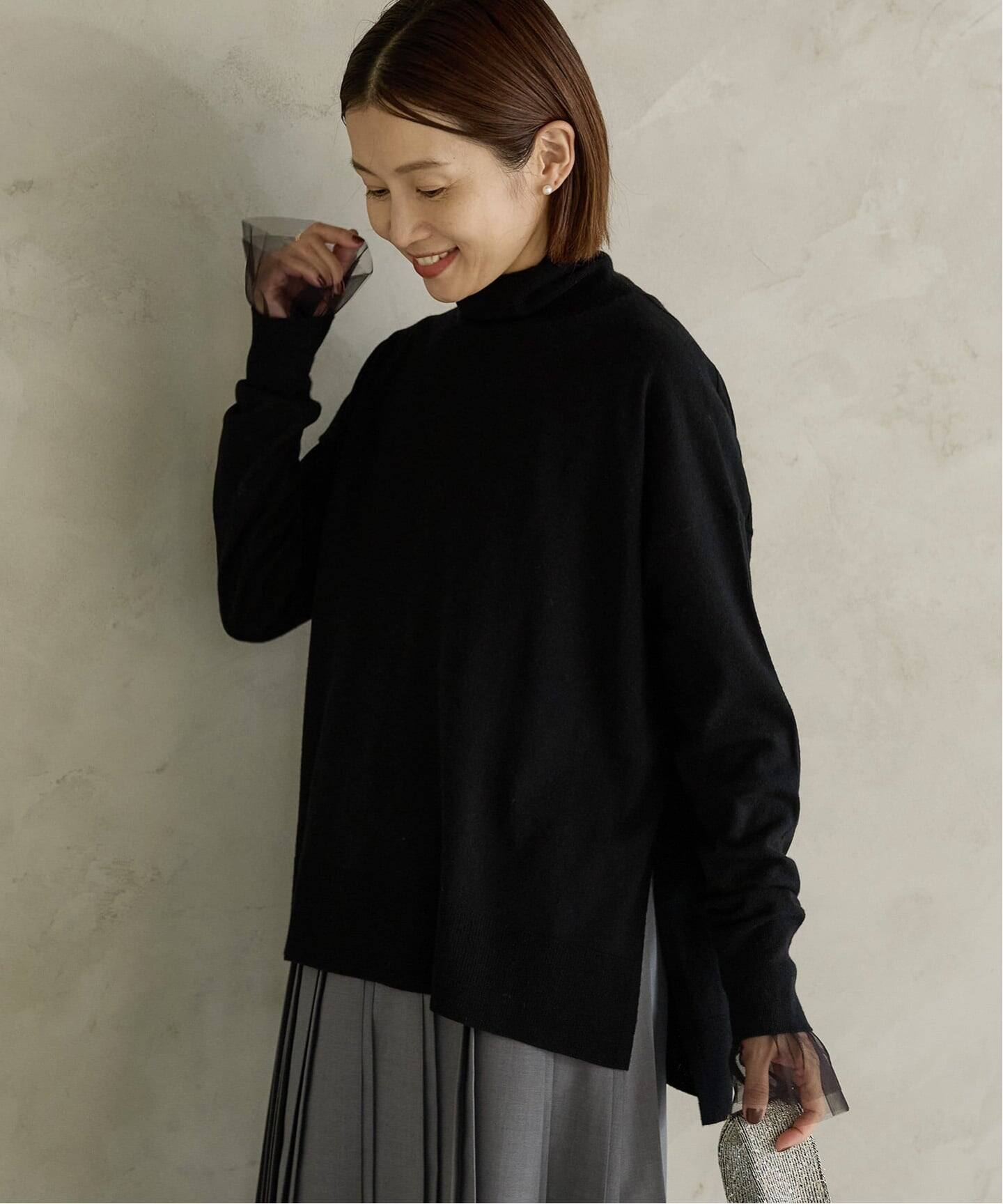 イエナ（IENA）/ライトウールビッグタートルプルオーバー ライトウールビッグタートルプルオーバー（ニット／セーター）｜IENA