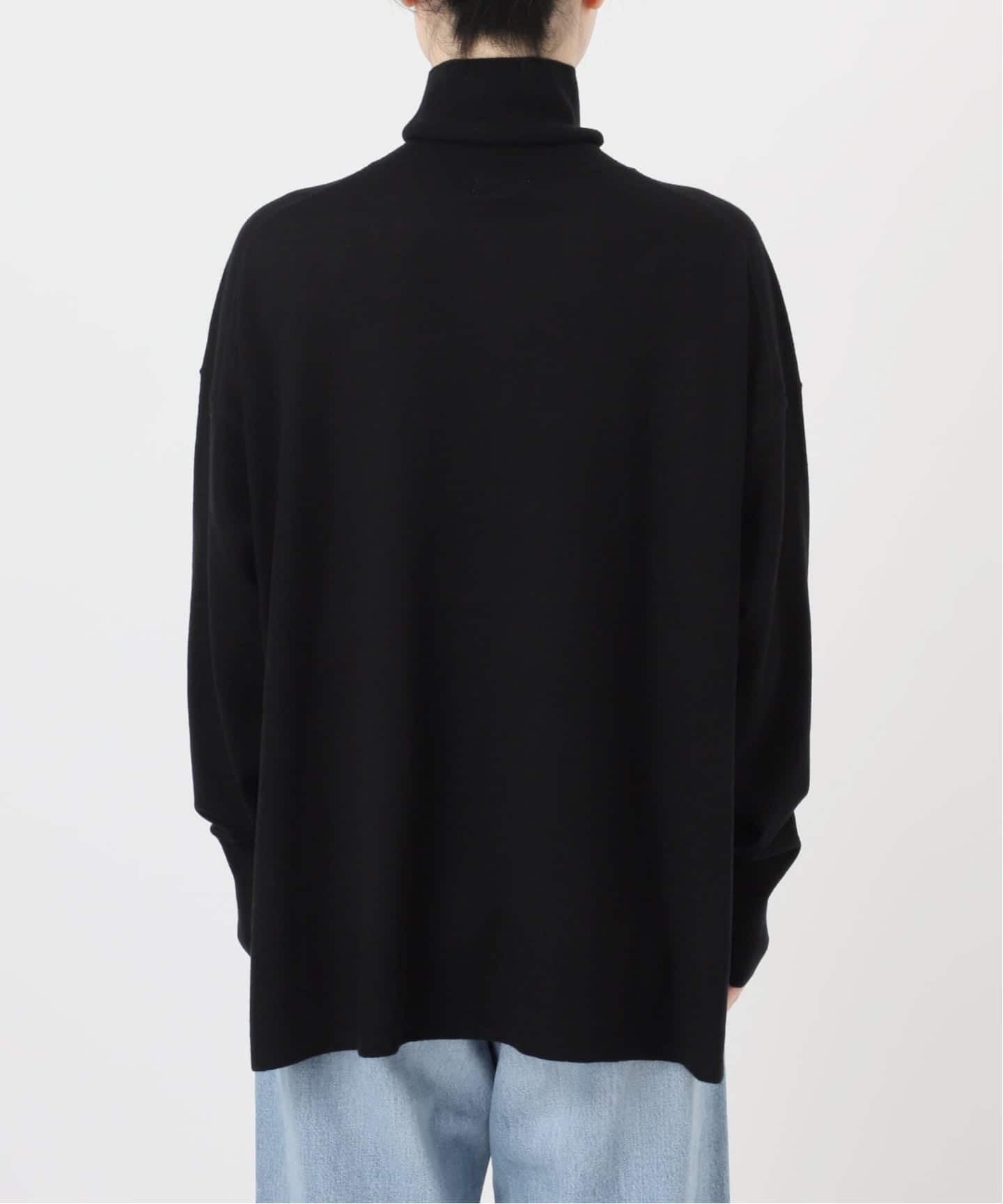 IENA ライトウールビッグタートルプルオーバー ブラック イエナ ライトウールビッグタートルプルオーバー（ニット／セーター）｜IENA