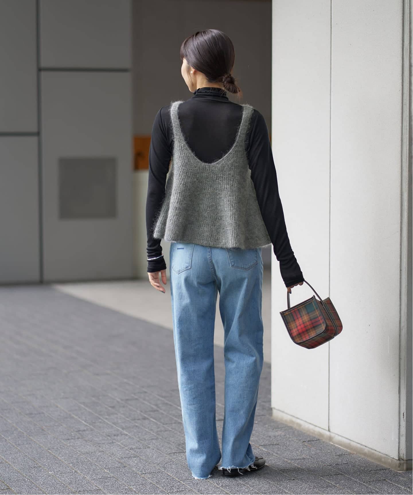 未使用　イエナ　モヘアミックスフレアタンクトップ　ベスト　グレー IENA ベスト ジレ モヘヤミックスフレアタンク レディース : ZOZOTOWN