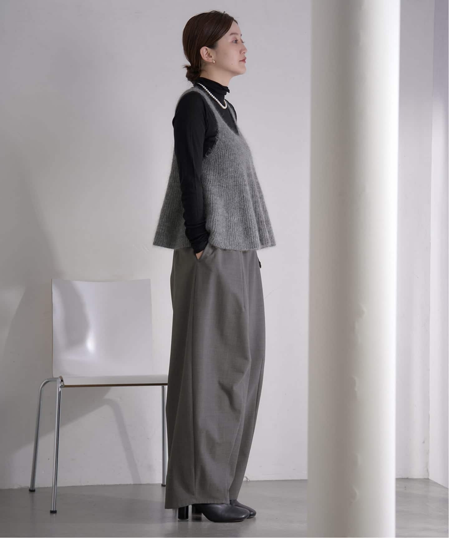 WEB限定/追加》モヘヤミックスフレアタンク（ニット／セーター）｜IENA