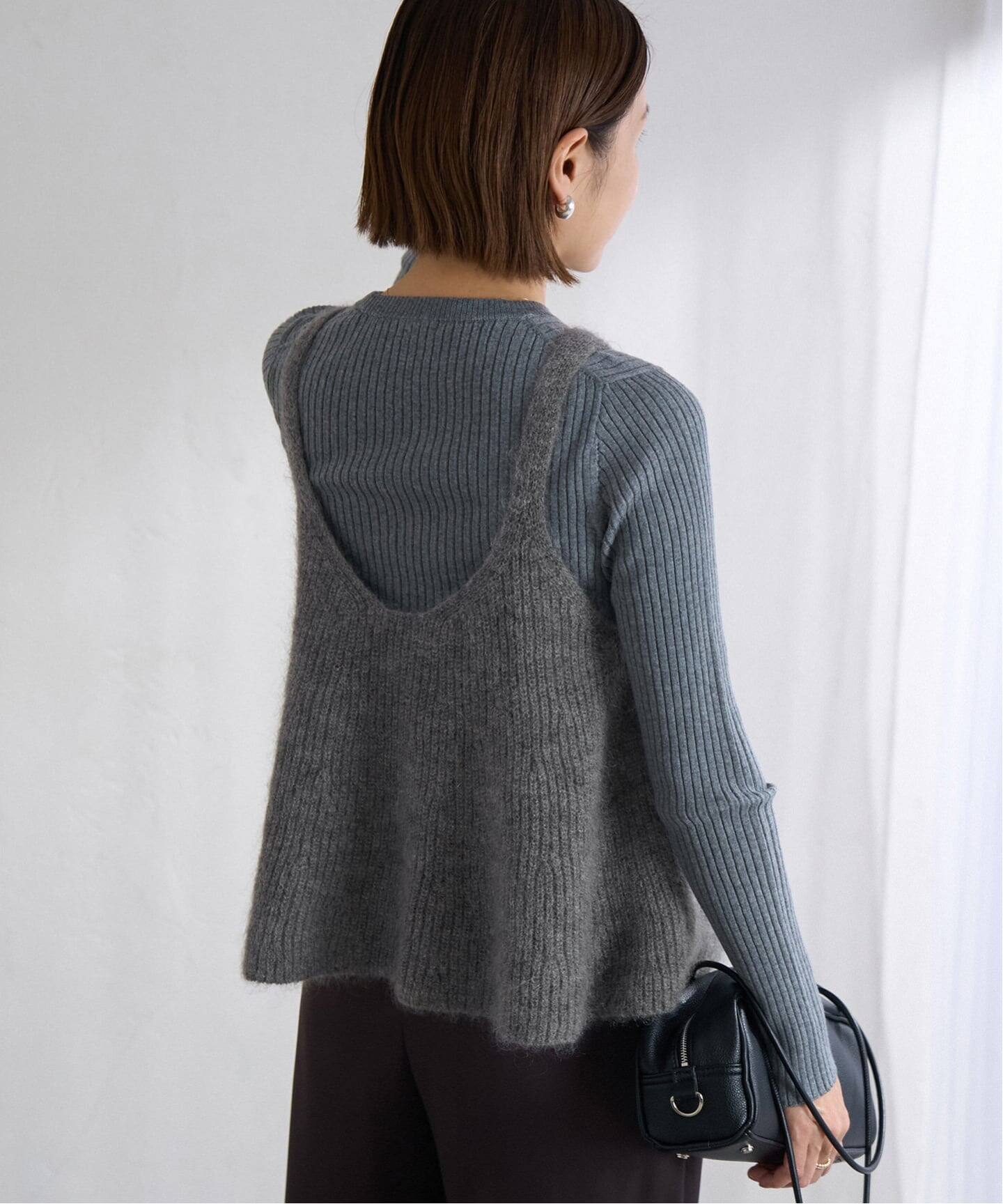 WEB限定/追加》モヘヤミックスフレアタンク（ニット／セーター）｜IENA