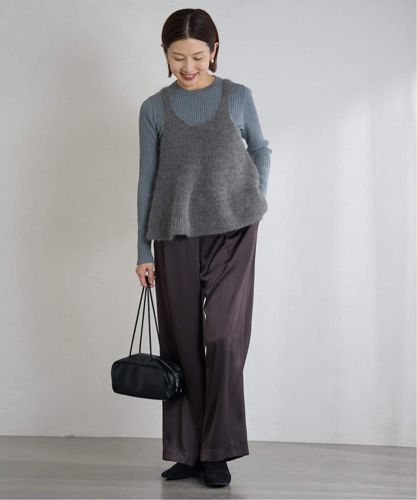 WEB限定/追加》モヘヤミックスフレアタンク（ニット／セーター）｜IENA