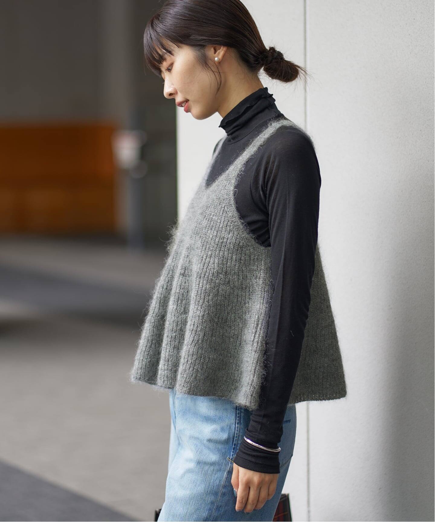 WEB限定/追加》モヘヤミックスフレアタンク（ニット／セーター）｜IENA