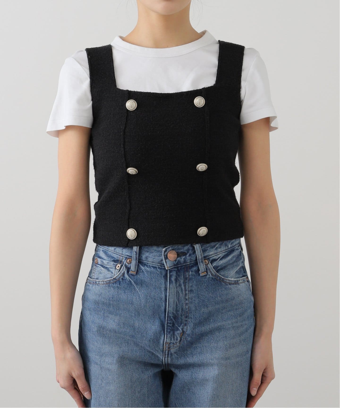 PONTI ベスト STYLE&EDIT別注 サイドボタンニットベスト | ok.soon