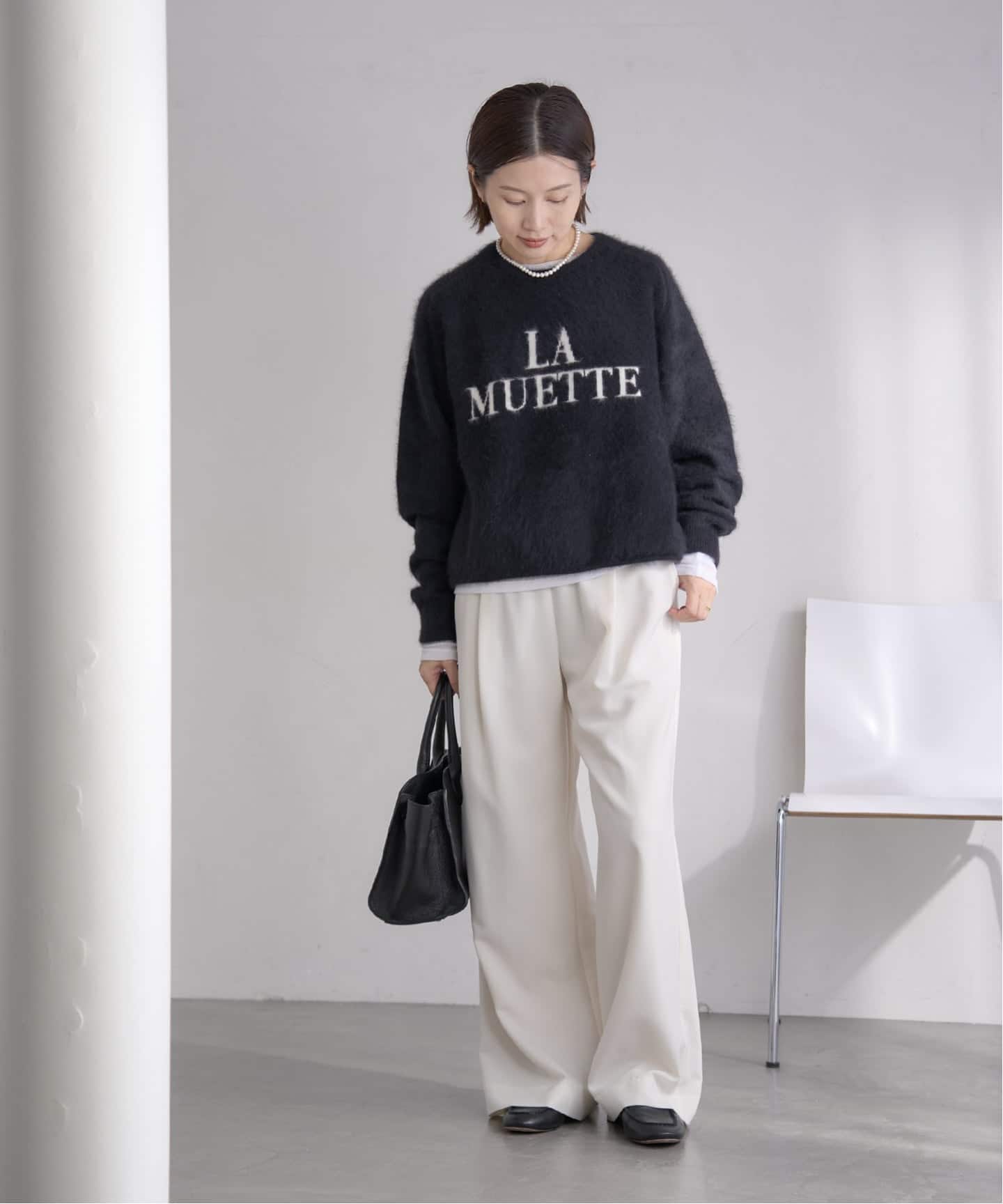 フォックス混LA MUETTE ロゴニット（ニット／セーター）｜IENA（イエナ