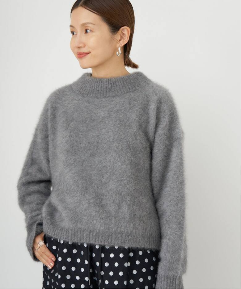 IENA fluffyファープルオーバー ネイビー IENA fluffyファープルオーバー 