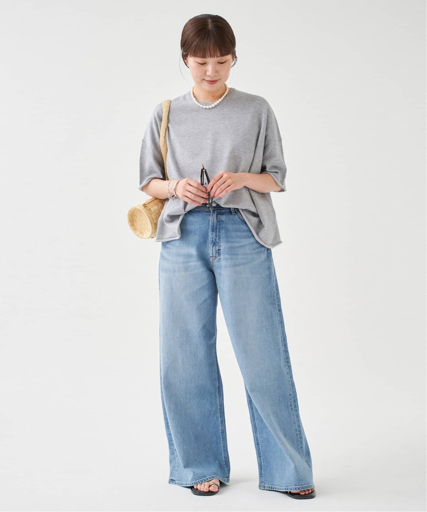 LEVITA コットンハーフスリーブプルオーバー（ニット／セーター