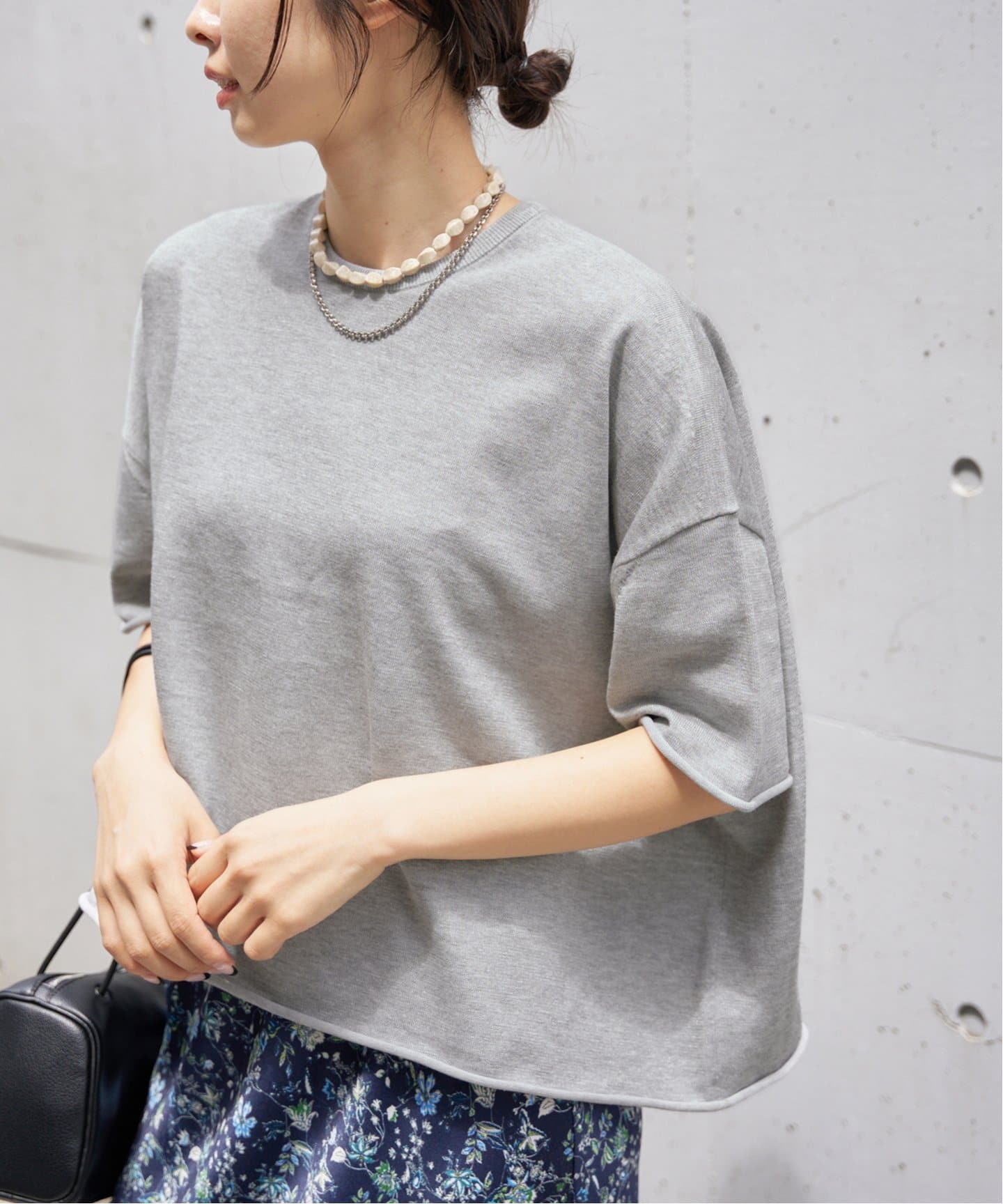 追加2》LEVITA コットンハーフスリーブプルオーバー（ニット