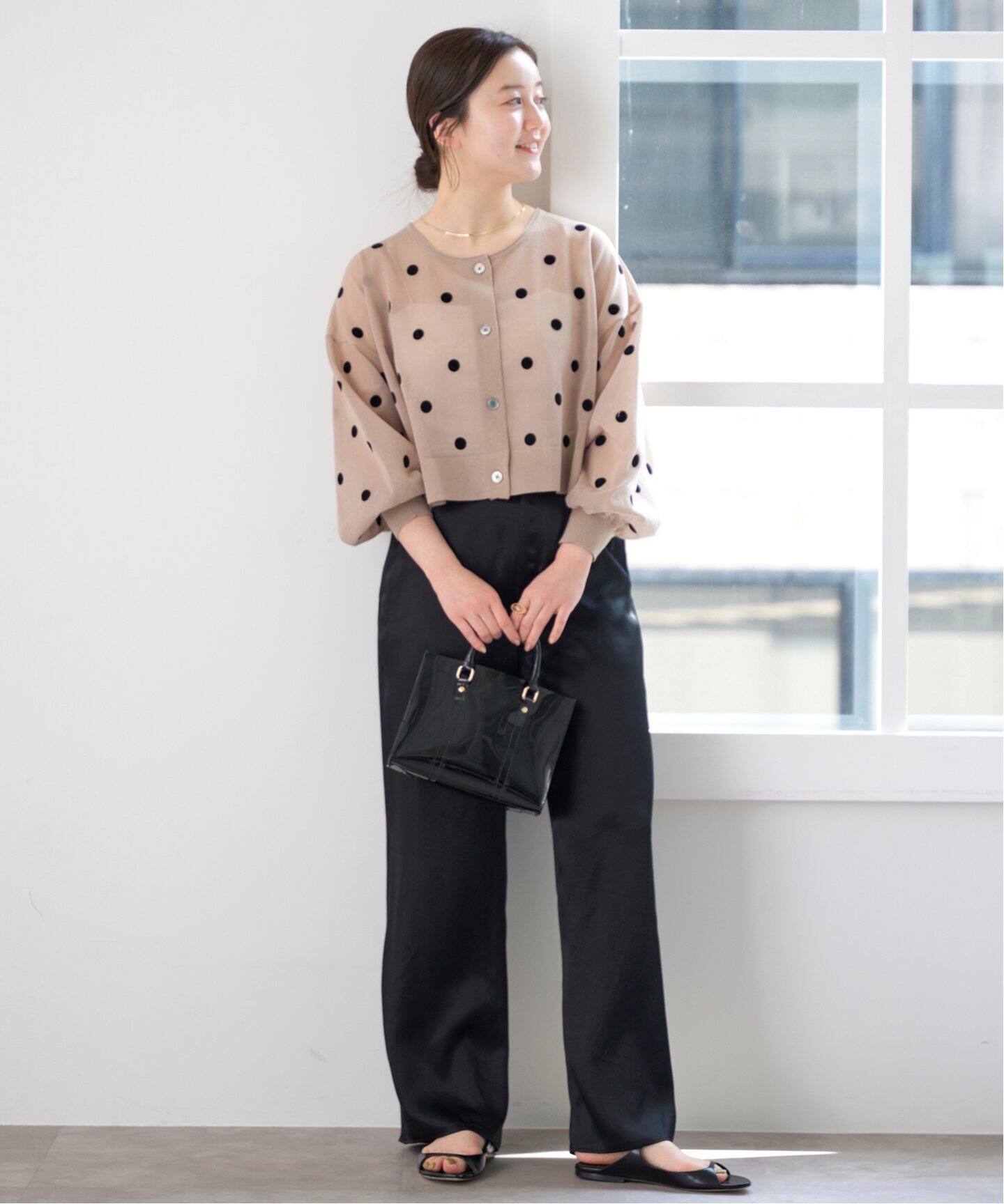 iena イエナ FILMYドットカーディガン ベージュ 未使用 追加》FILMY ドット カーディガン（カーディガン）｜IENA