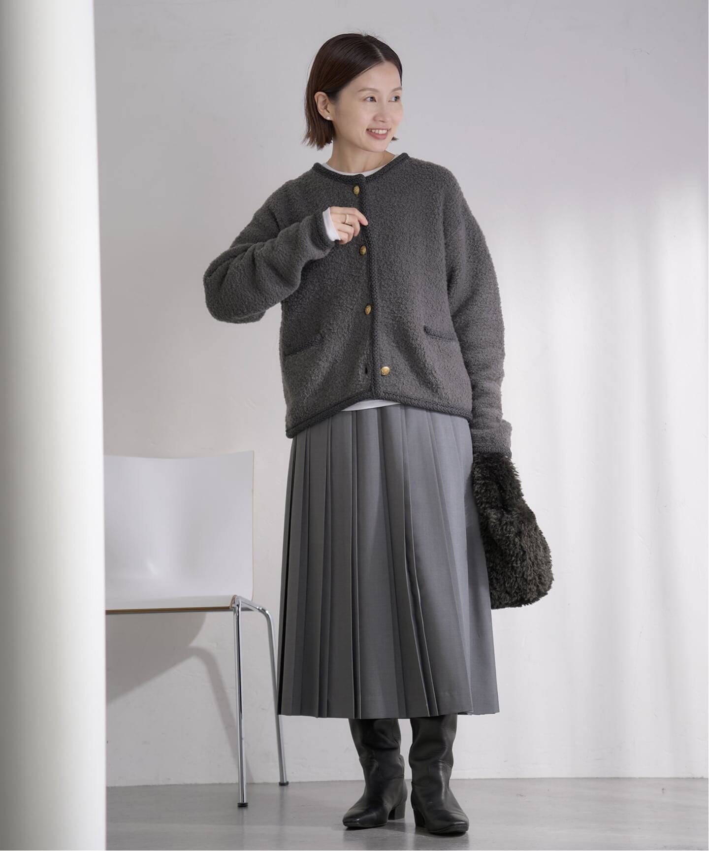 ボアニットカーディガン（カーディガン）｜IENA（イエナ）の通販