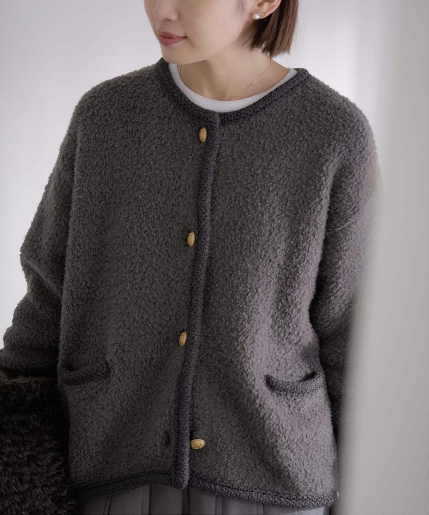 ボアニットカーディガン（カーディガン）｜IENA（イエナ）の通販