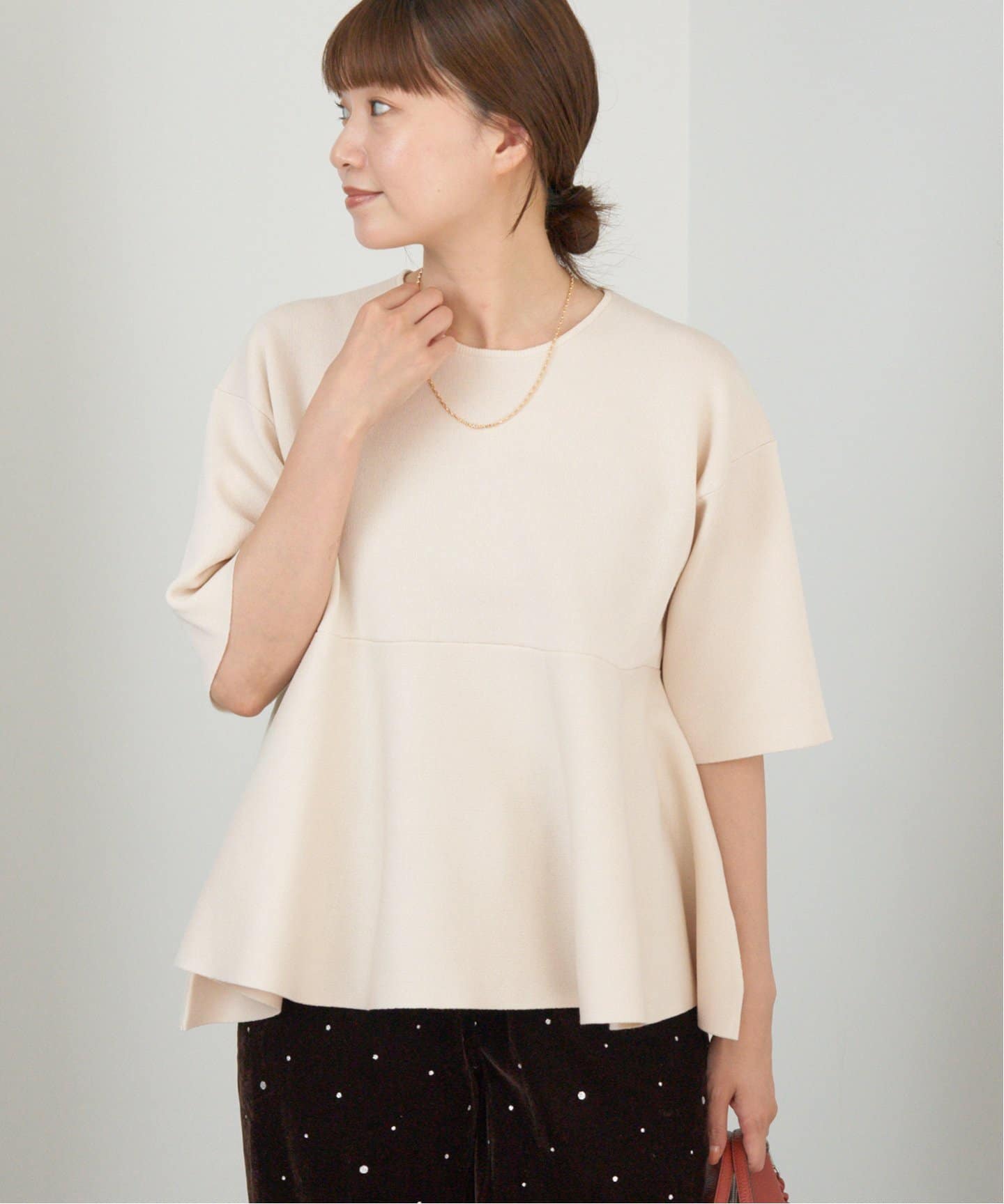 iéna ペプラム　プルオーバー Debussyペプラムプルオーバー（ニット／セーター）｜IENA（イエナ）の