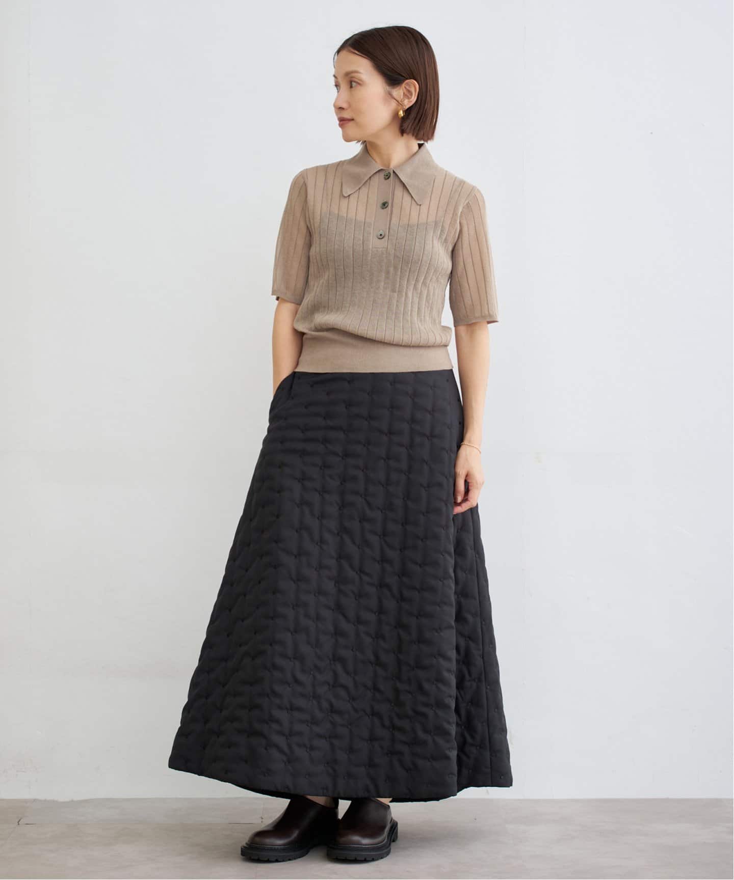 FILMY COTTON 襟付きプルオーバー　IENA FILMY COTTON 襟付きプルオーバー（ニット／セーター）｜IENA