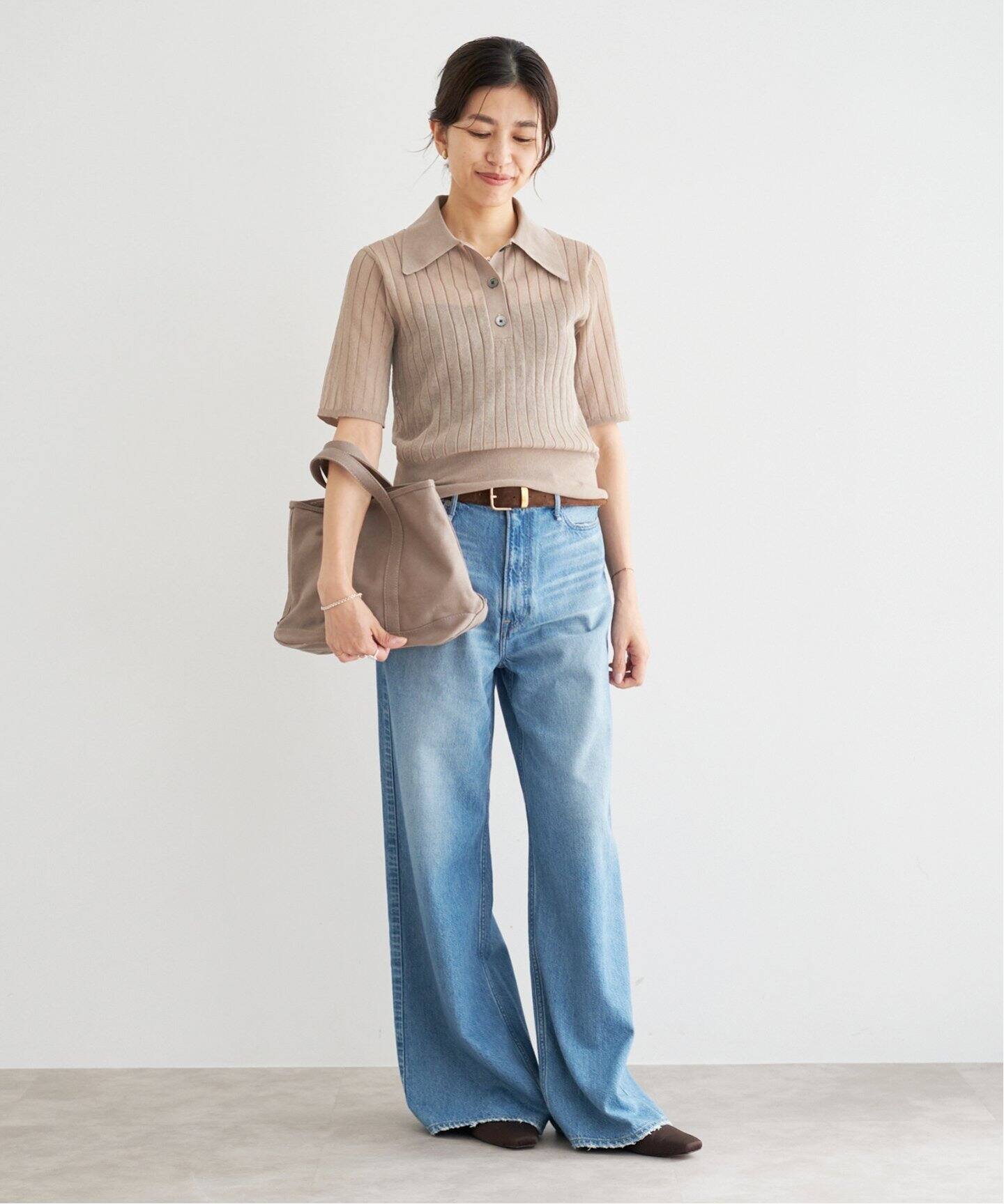 IENA FILMY COTTON 襟付きプルオーバー FILMY COTTON 襟付きプルオーバー（ニット／セーター）｜IENA（イエナ