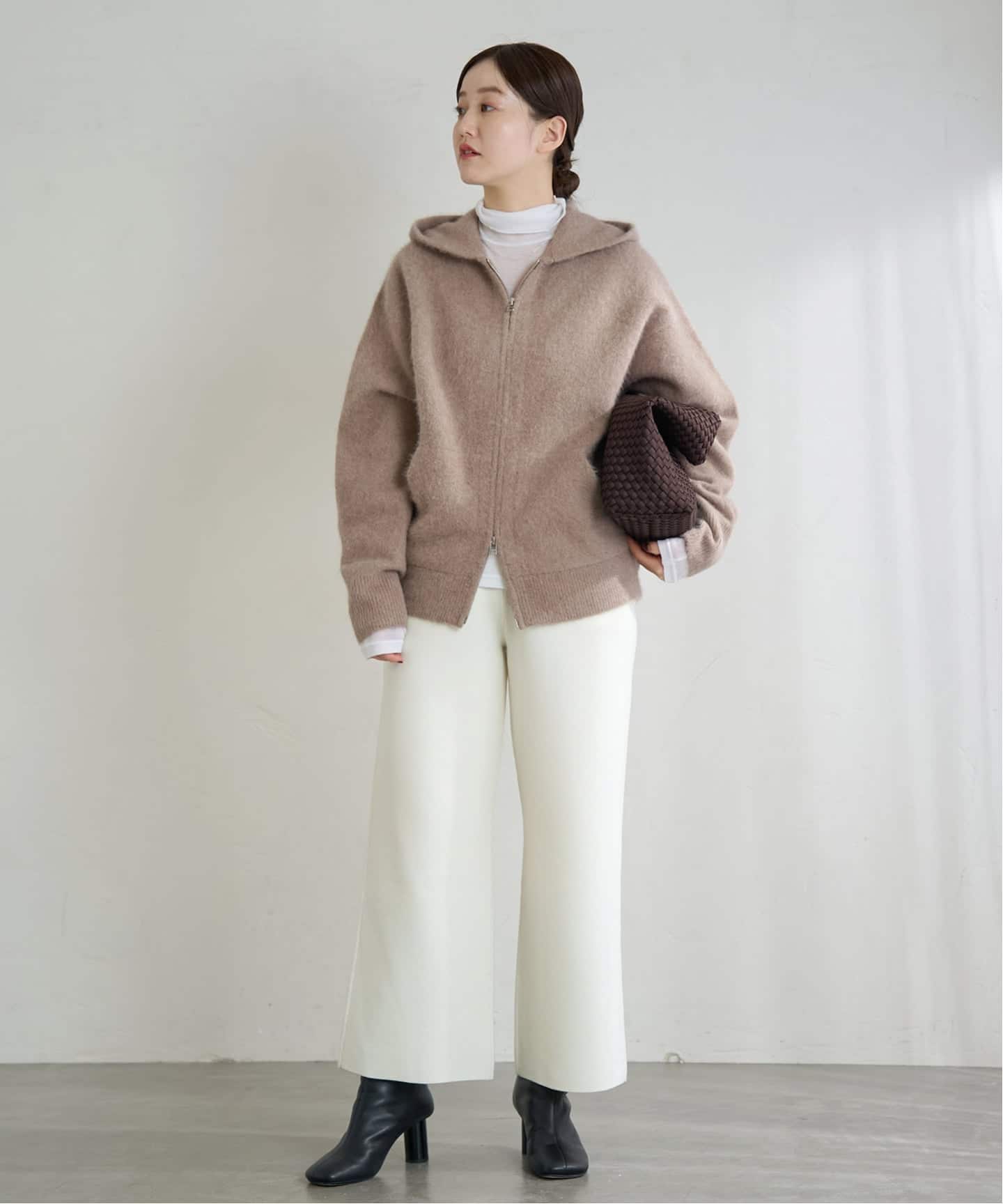 ジップアップフーディー（ニット／セーター）｜IENA（イエナ）の通販