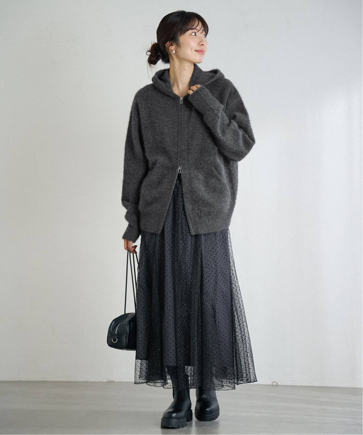 ジップアップフーディー（ニット／セーター）｜IENA（イエナ）の通販