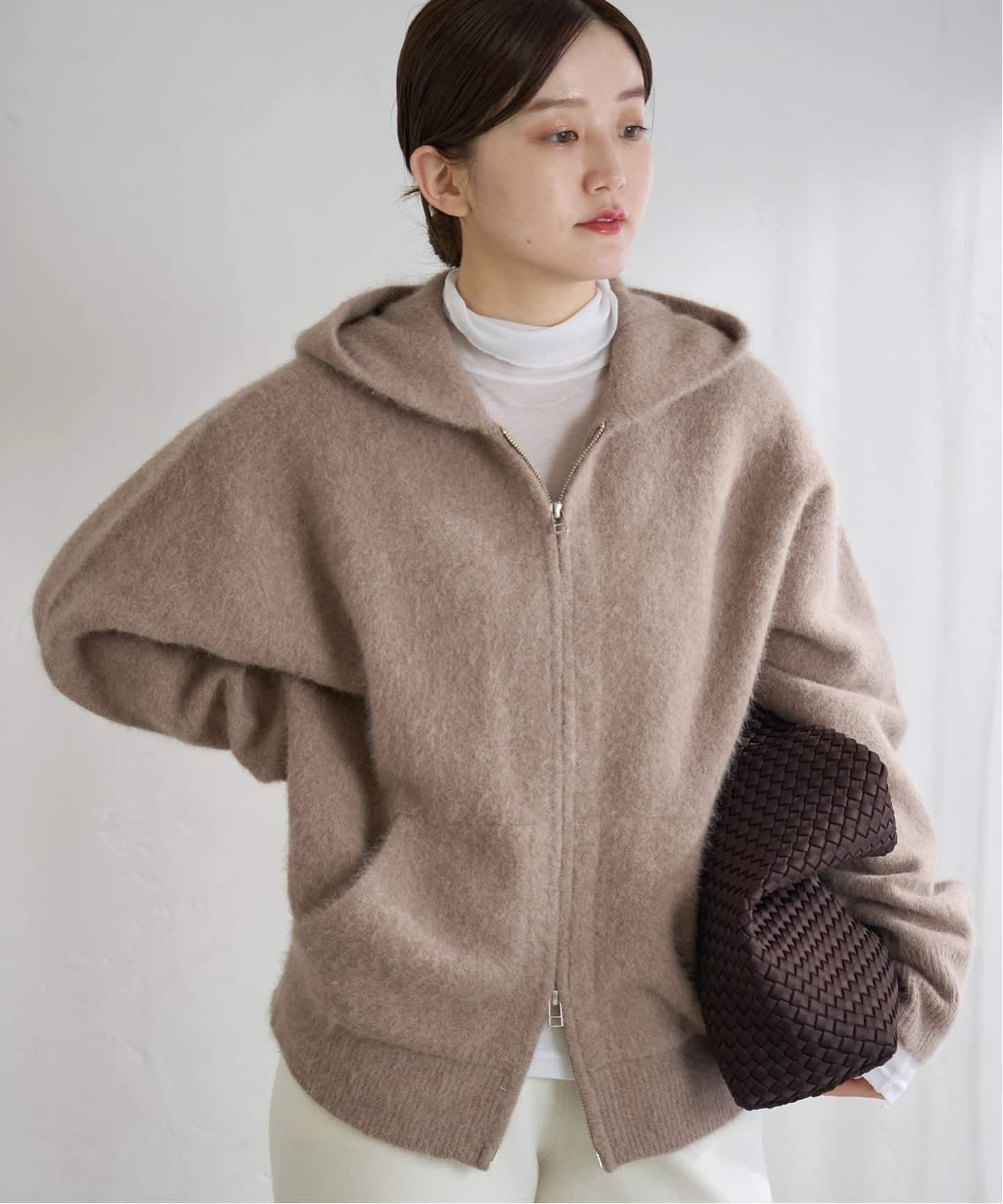 ジップアップフーディー（ニット／セーター）｜IENA（イエナ）の通販