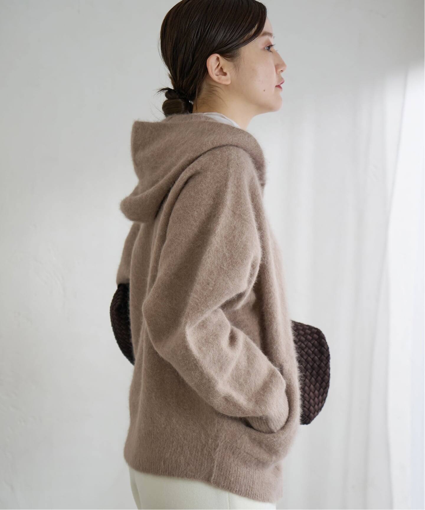 新品タグ付き★ IENA ダンボールニットジップアップフーディ　パーカー　イエナ ジップアップフーディー（ニット／セーター）｜IENA（イエナ）の通販