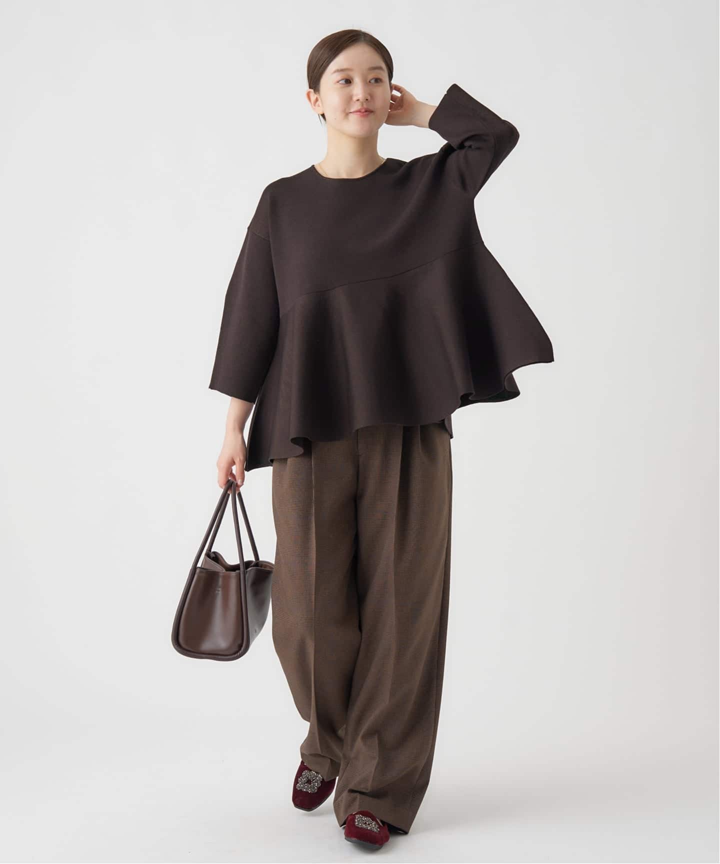 スムースペプラムプルオーバー（ニット／セーター）｜IENA（イエナ）の