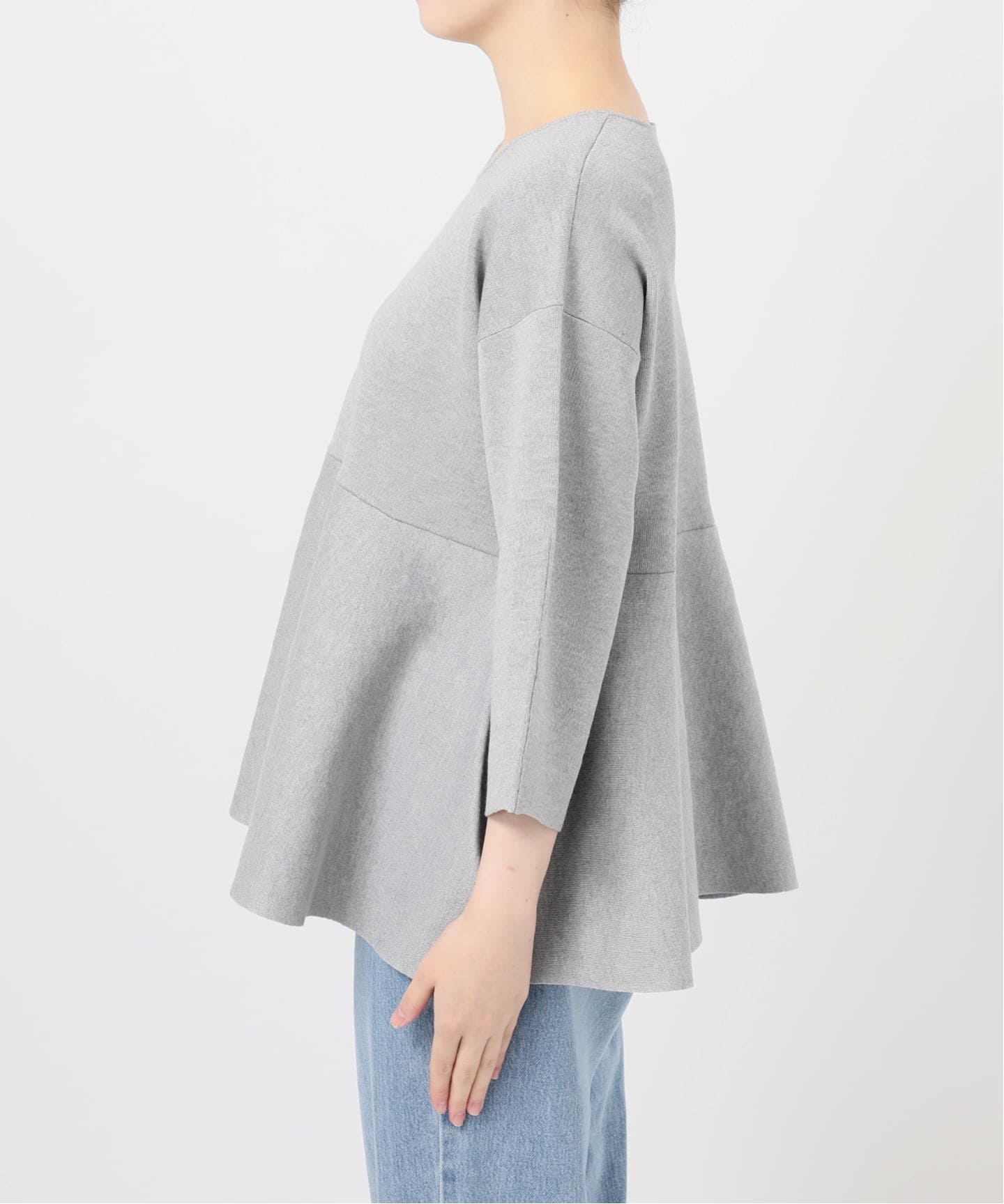 iéna ペプラム　プルオーバー スムースペプラムプルオーバー（ニット／セーター）｜IENA（イエナ）の