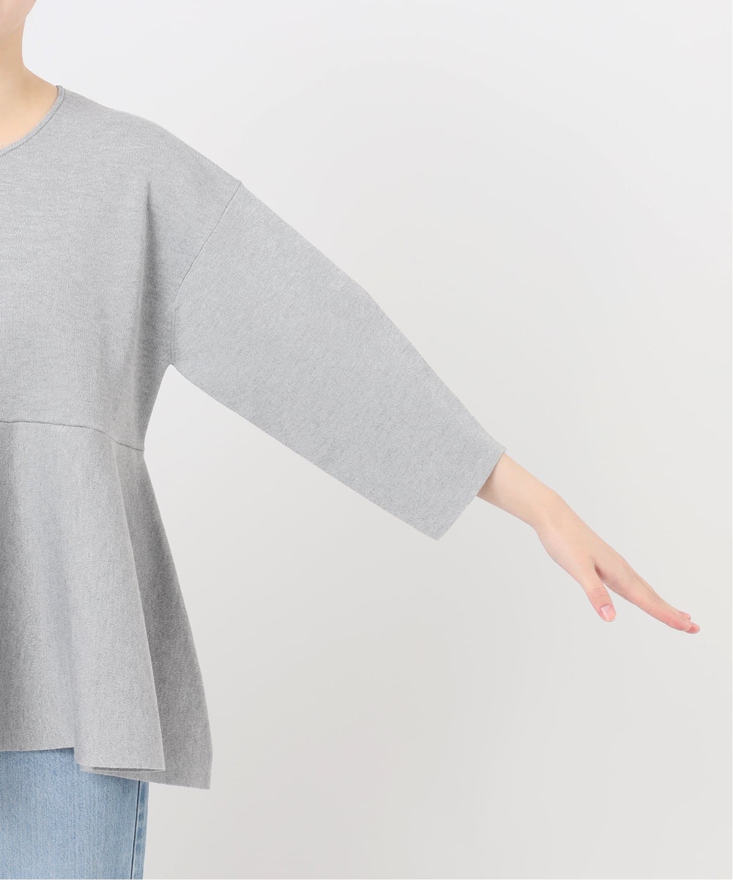 iéna ペプラム　プルオーバー スムースペプラムプルオーバー（ニット／セーター）｜IENA（イエナ）の