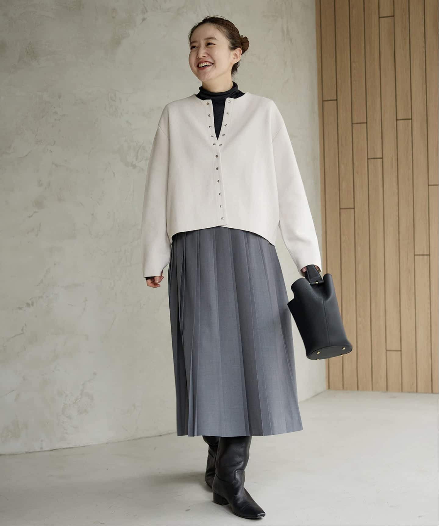 追加》ダブルフェイススナップカーディガン（カーディガン）｜IENA