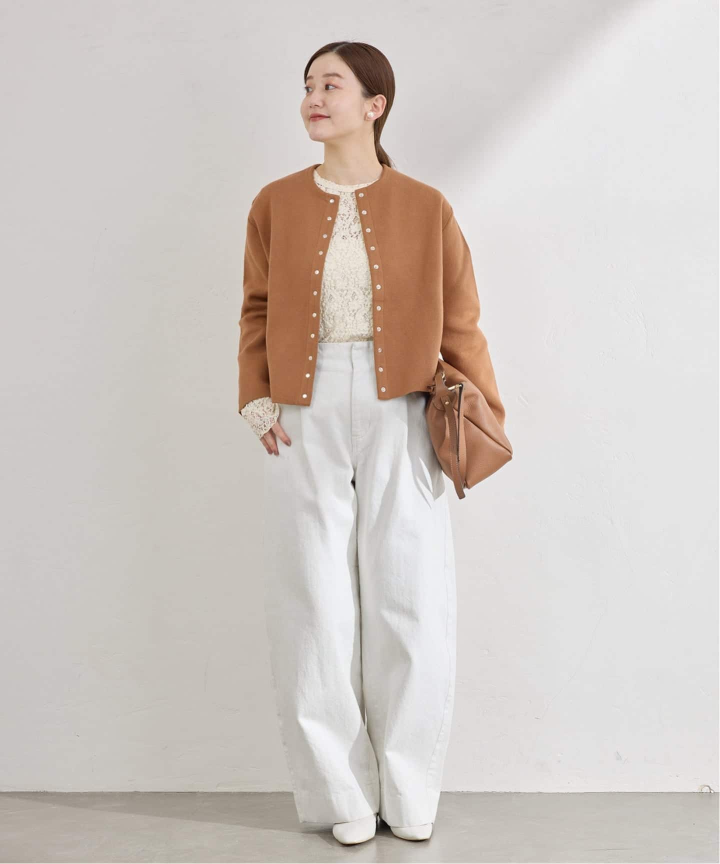 追加2》ダブルフェイススナップカーディガン（カーディガン）｜IENA