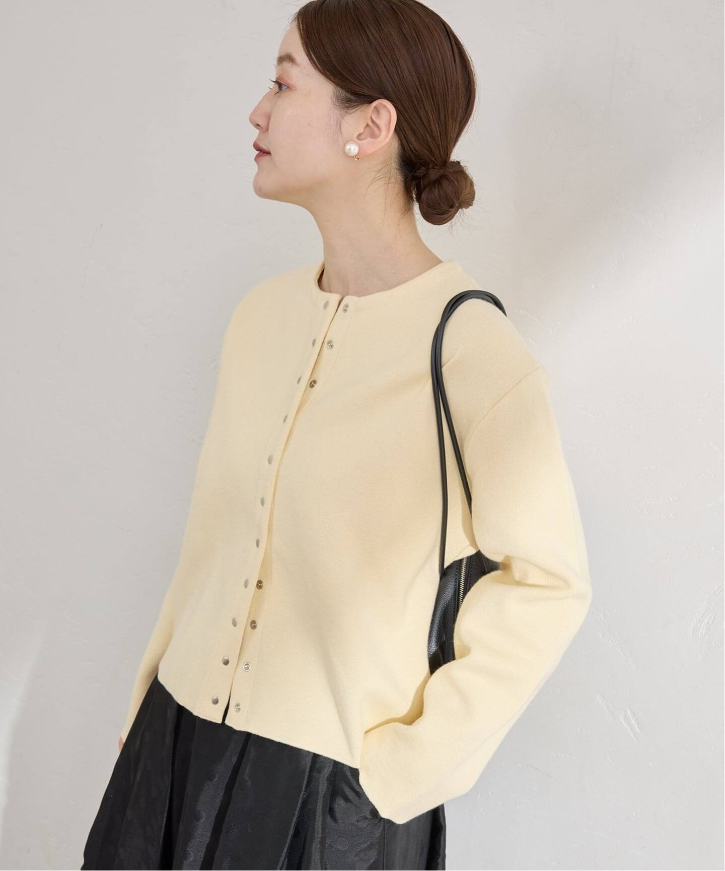 追加2》ダブルフェイススナップカーディガン（カーディガン）｜IENA