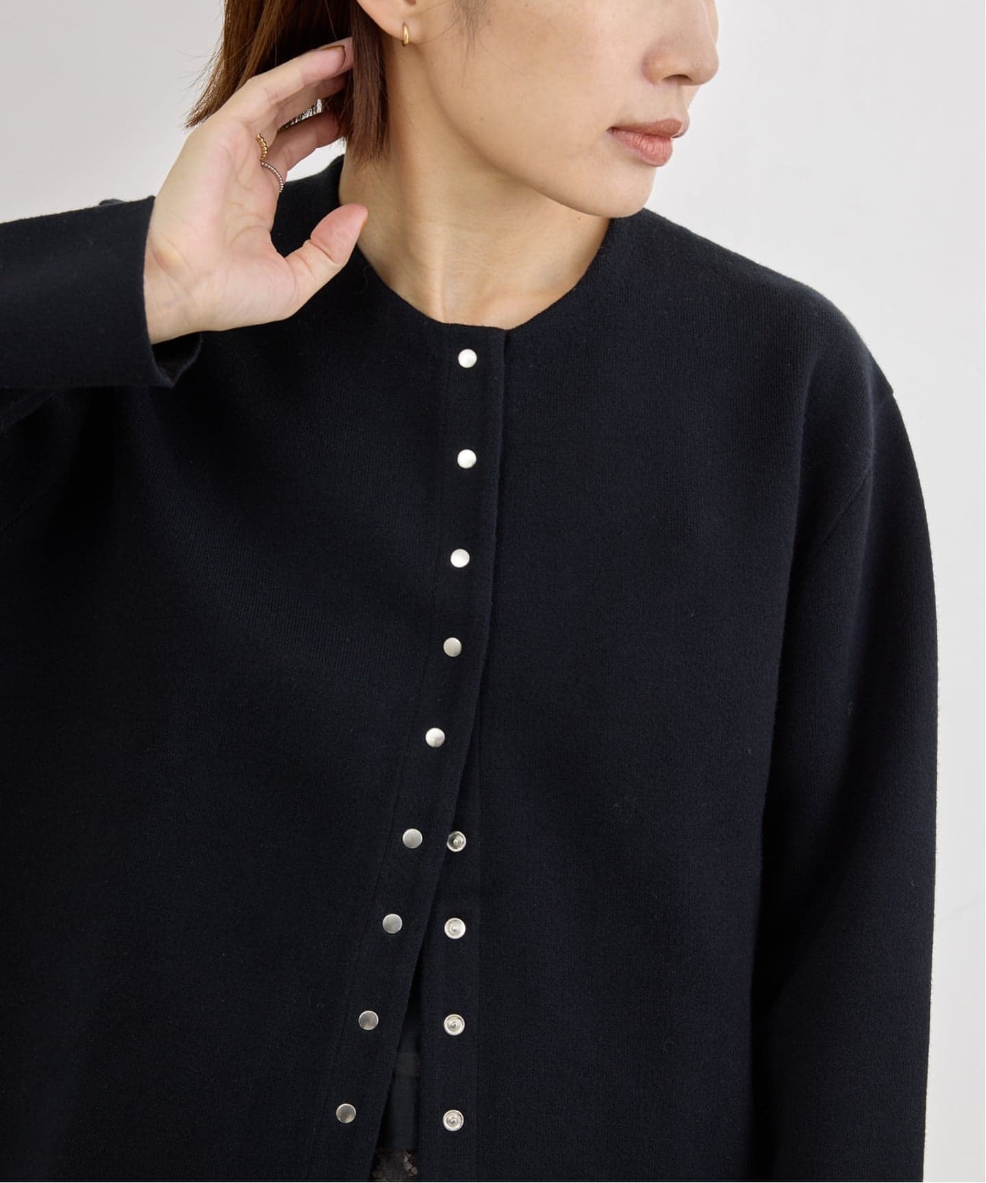 追加2》ダブルフェイススナップカーディガン（カーディガン）｜IENA