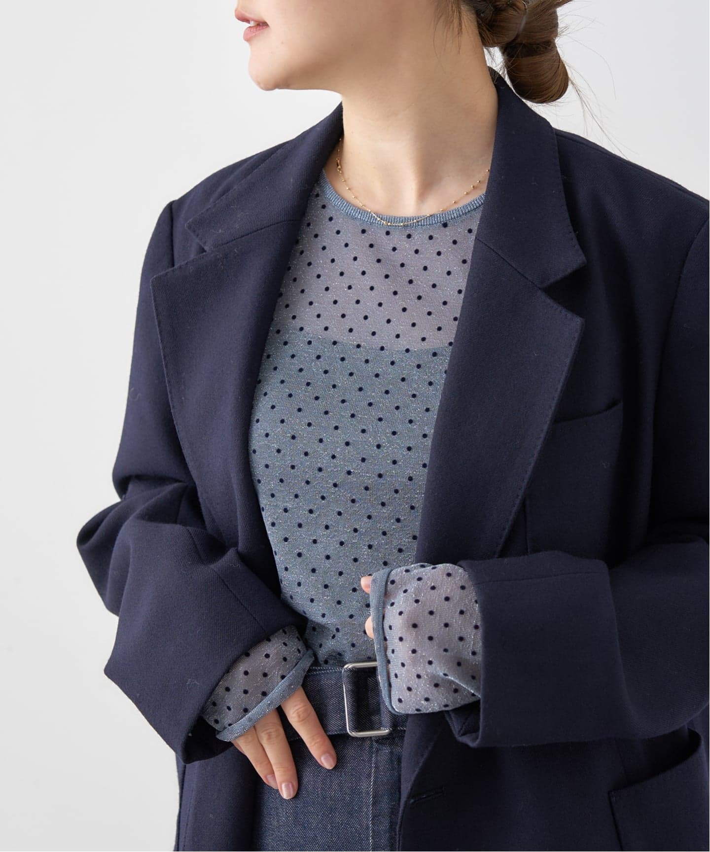 追加2》フロッキードット シアープルオーバー（ニット／セーター