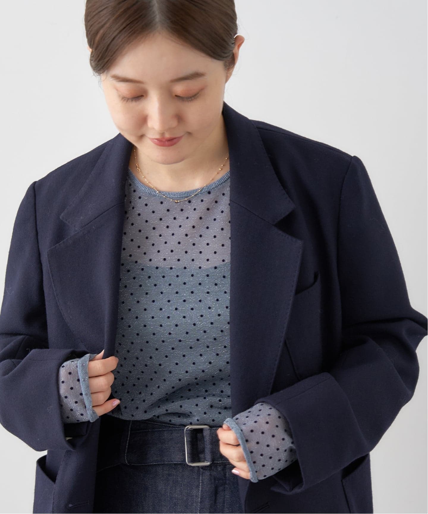 追加3》フロッキードット シアー プルオーバー（ニット／セーター