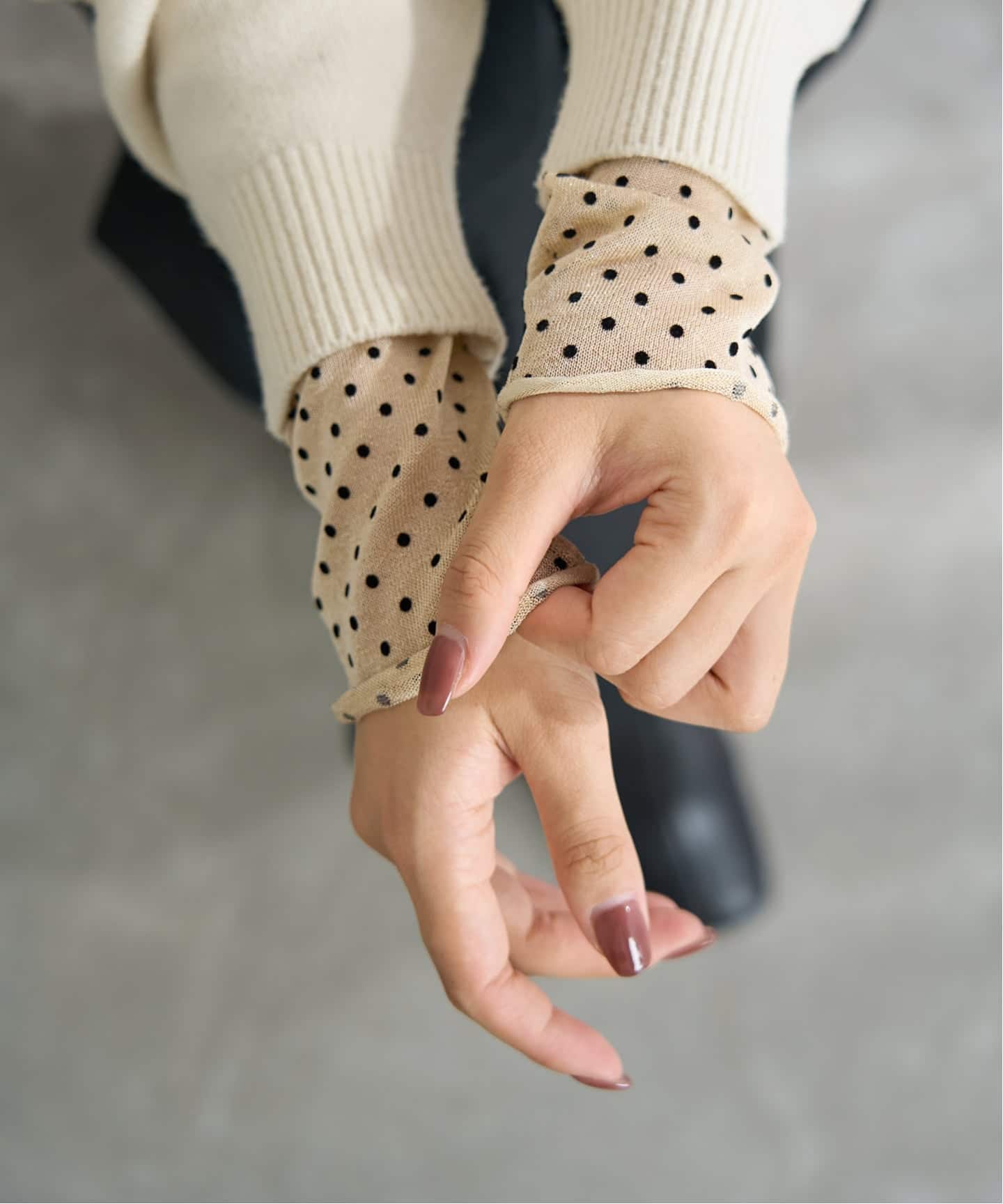 追加3》フロッキードット シアー プルオーバー（ニット／セーター