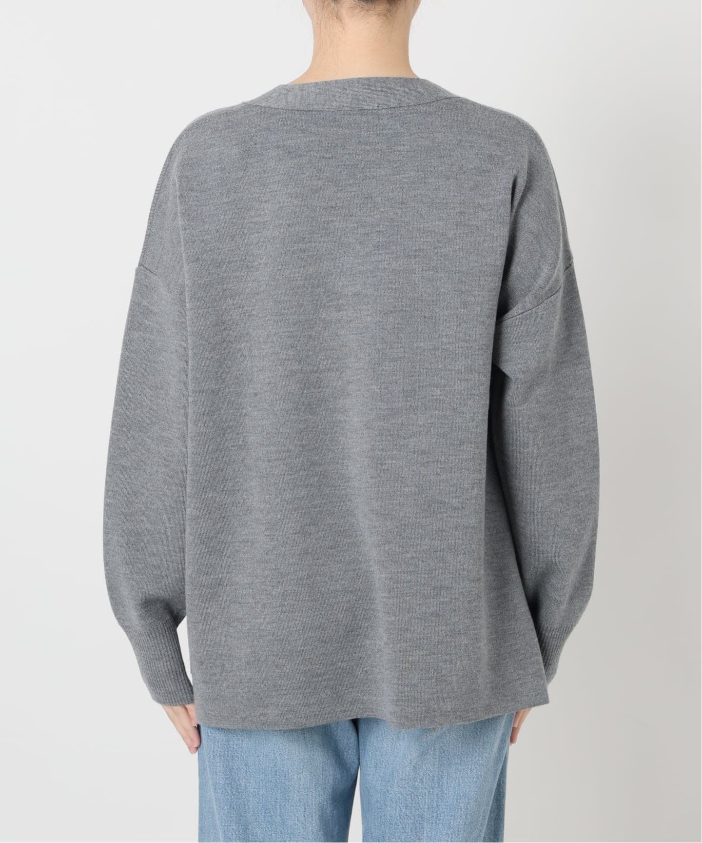 スーパーファインスムースVネックミドルカーディガン（カーディガン