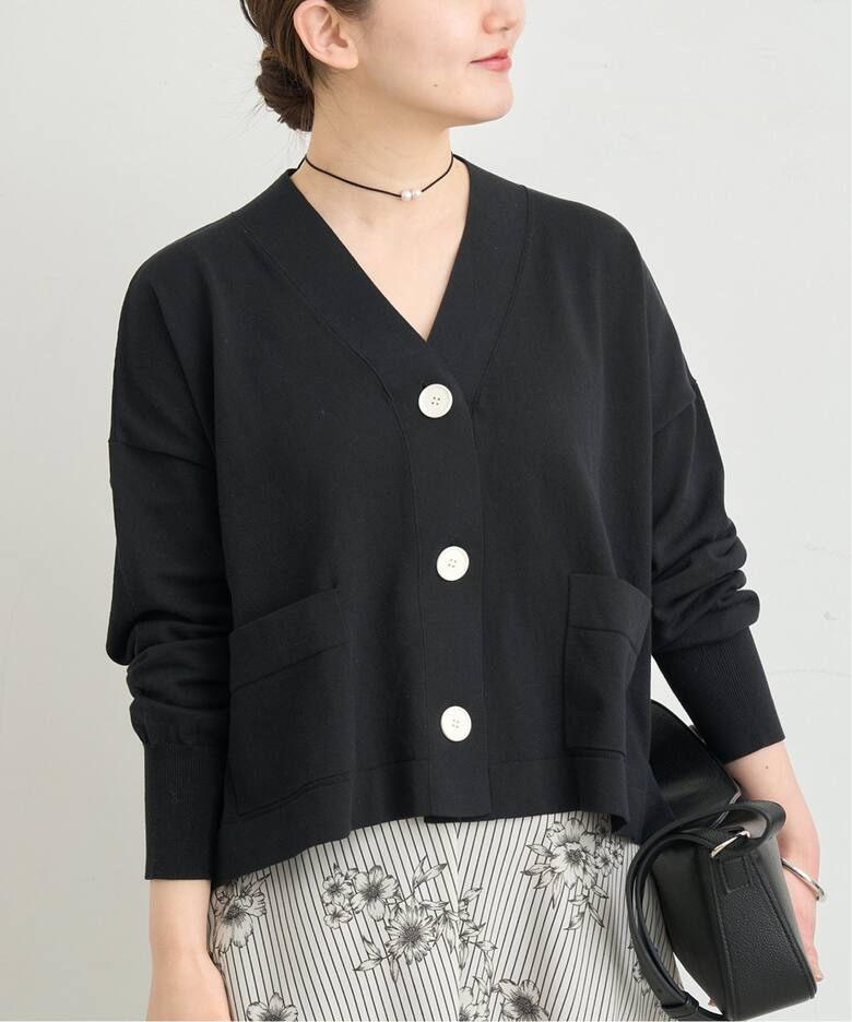 追加5》ドライコットンVネックカーディガン（カーディガン）｜IENA  