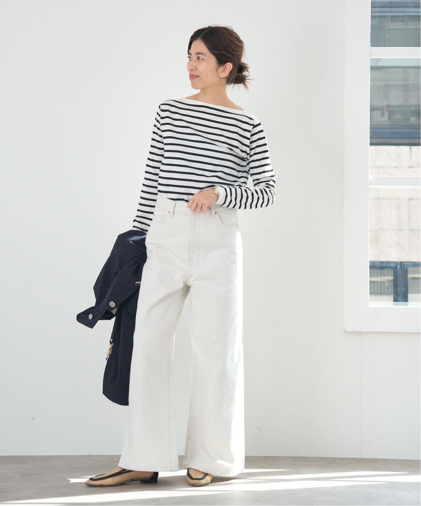 SEATTLE度詰めボーダーボートネックニット（ニット／セーター）｜IENA