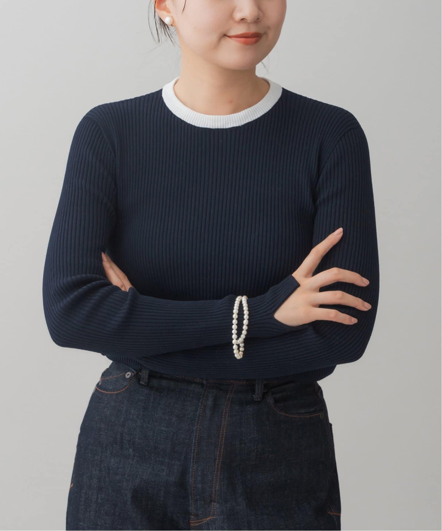 ホールリブ 襟付きプルオーバー（ニット／セーター）｜IENA（イエナ