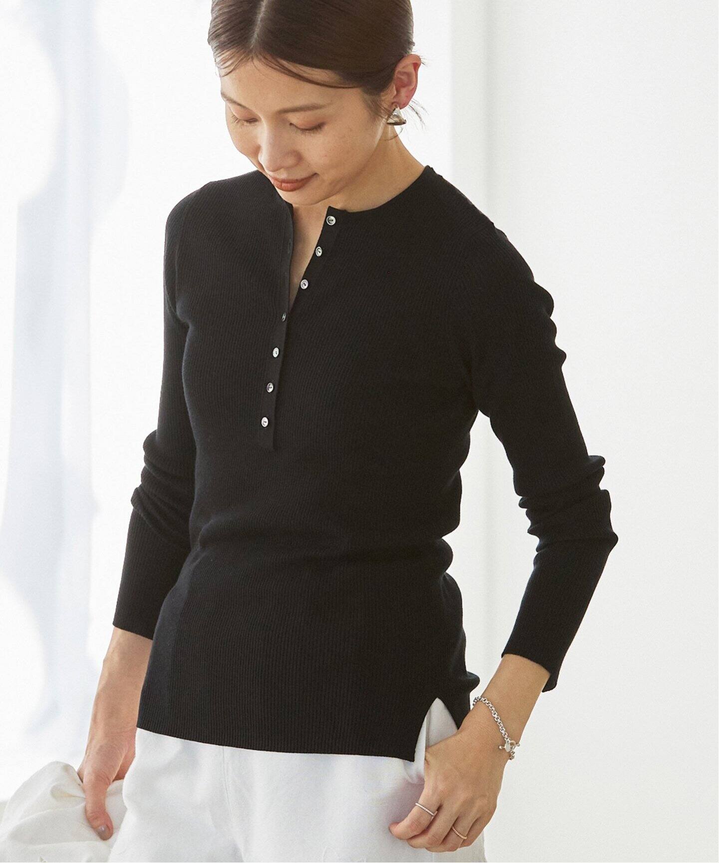 追加予約》ECO SPLASH リブ ヘンリーネックプルオーバー（ニット  