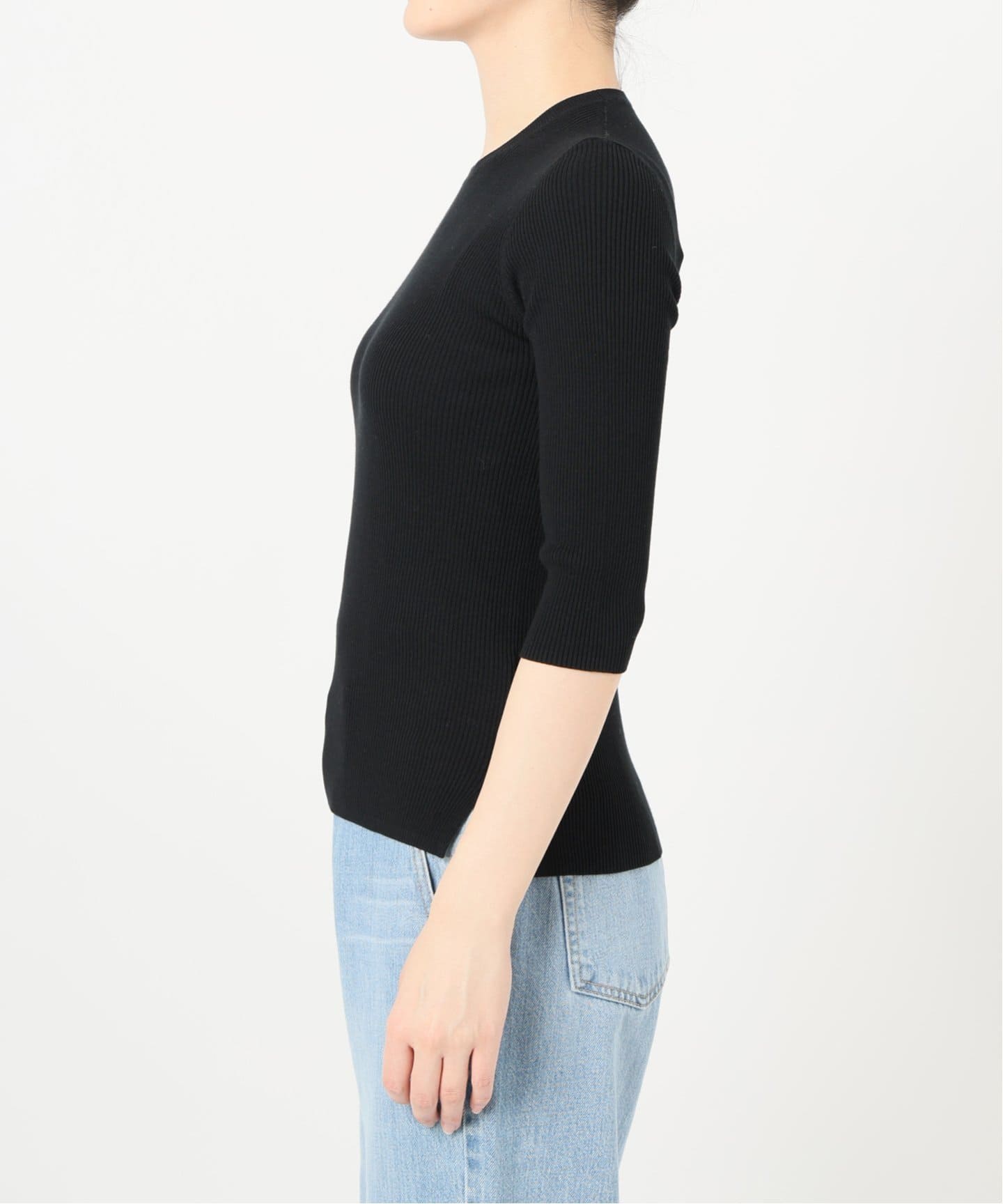 ニット セーター ECO SPLASH リブ半袖 ニット レディース ECO SPLASH リブ半袖 ニット（ニット／セーター）｜IENA（イエナ
