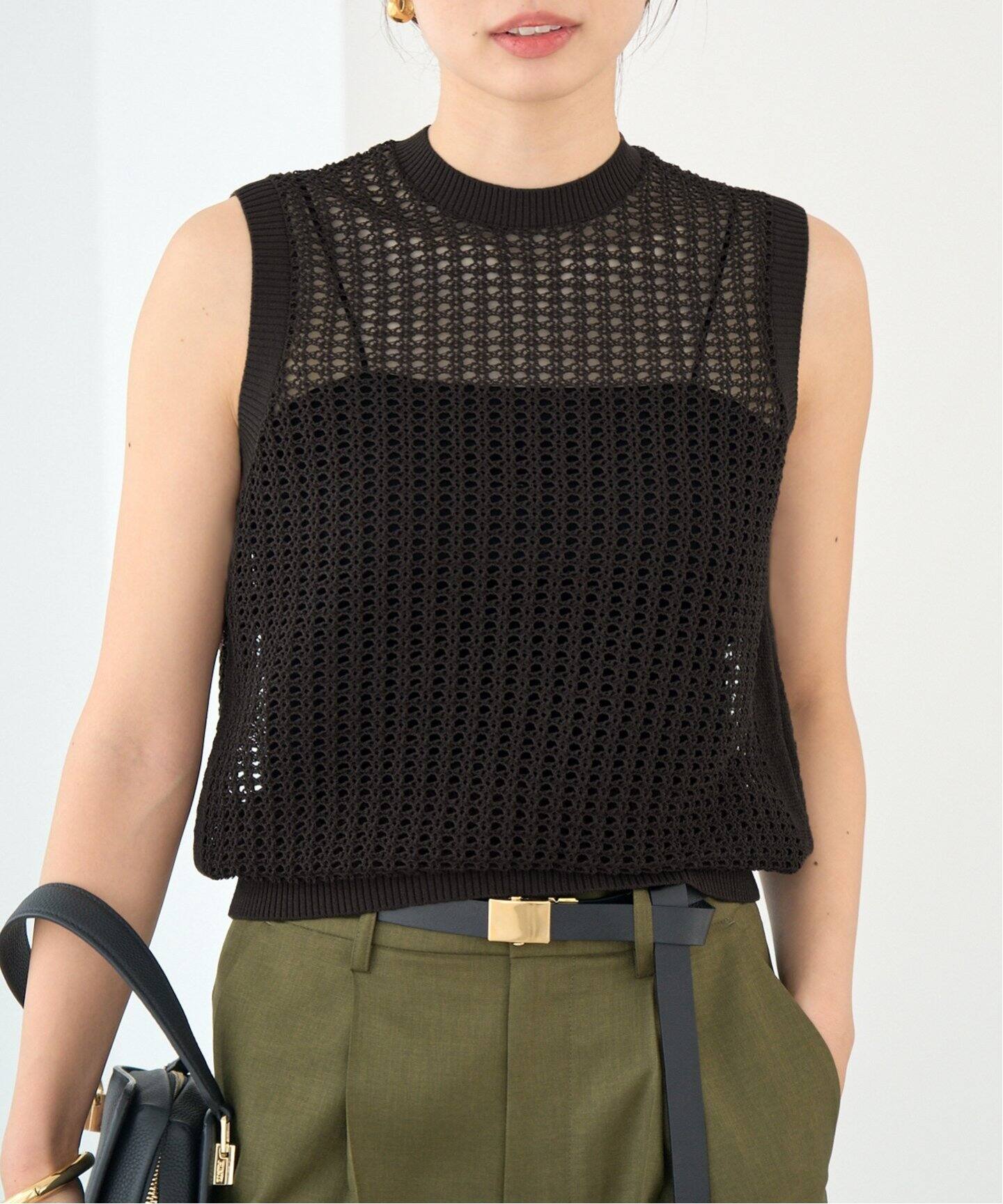 m164,m201_2点おまとめ★イエナラブークル ノースリーブ IENA IENA LA BOUCLE ニット BIZARRE クルーネックノースリーブ