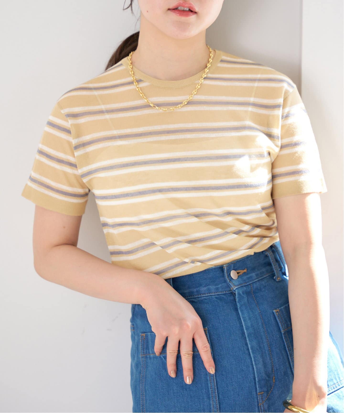 マルチボーダーTシャツニット（ニット／セーター）｜IENA
