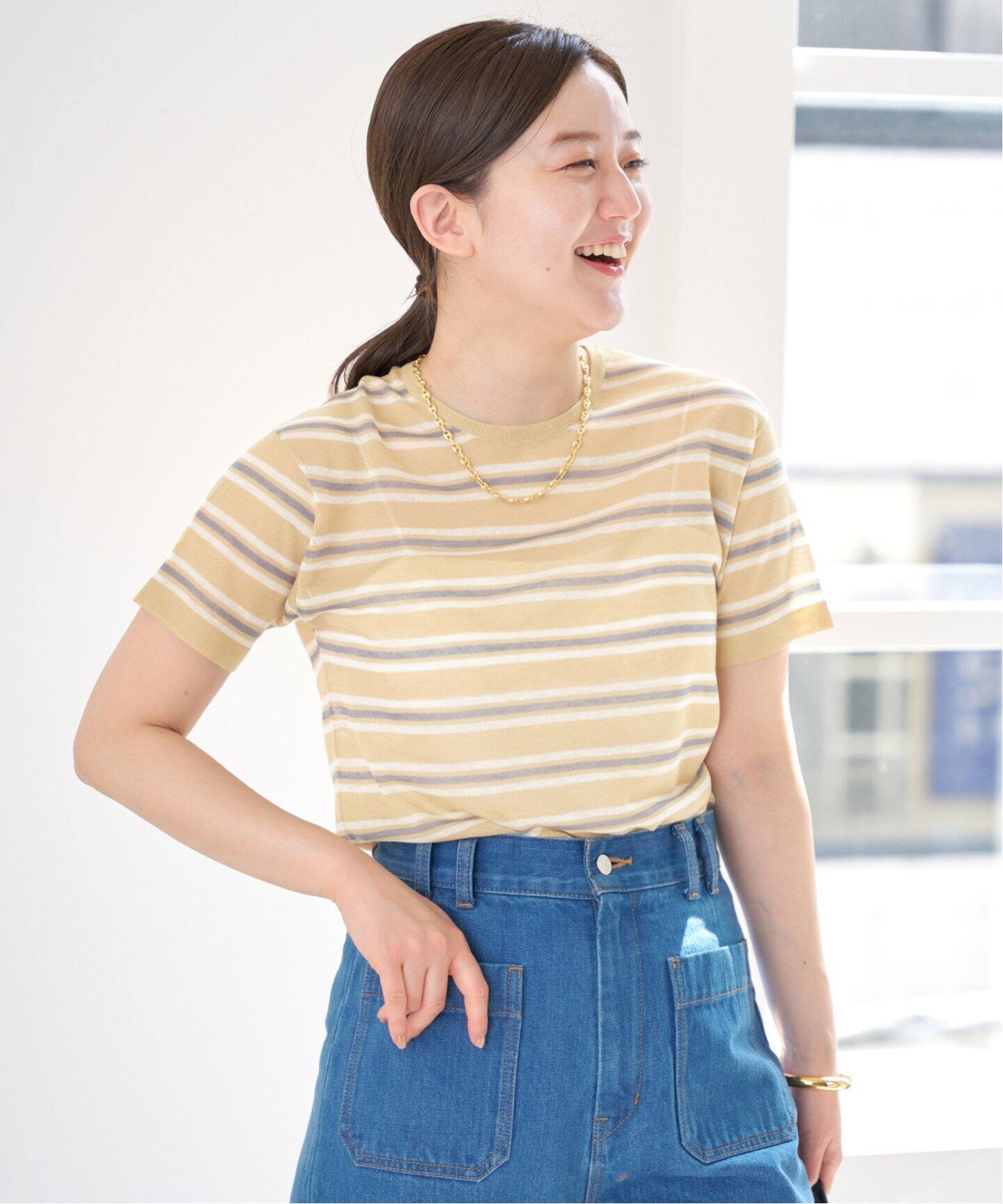マルチボーダーTシャツニット（ニット／セーター）｜IENA