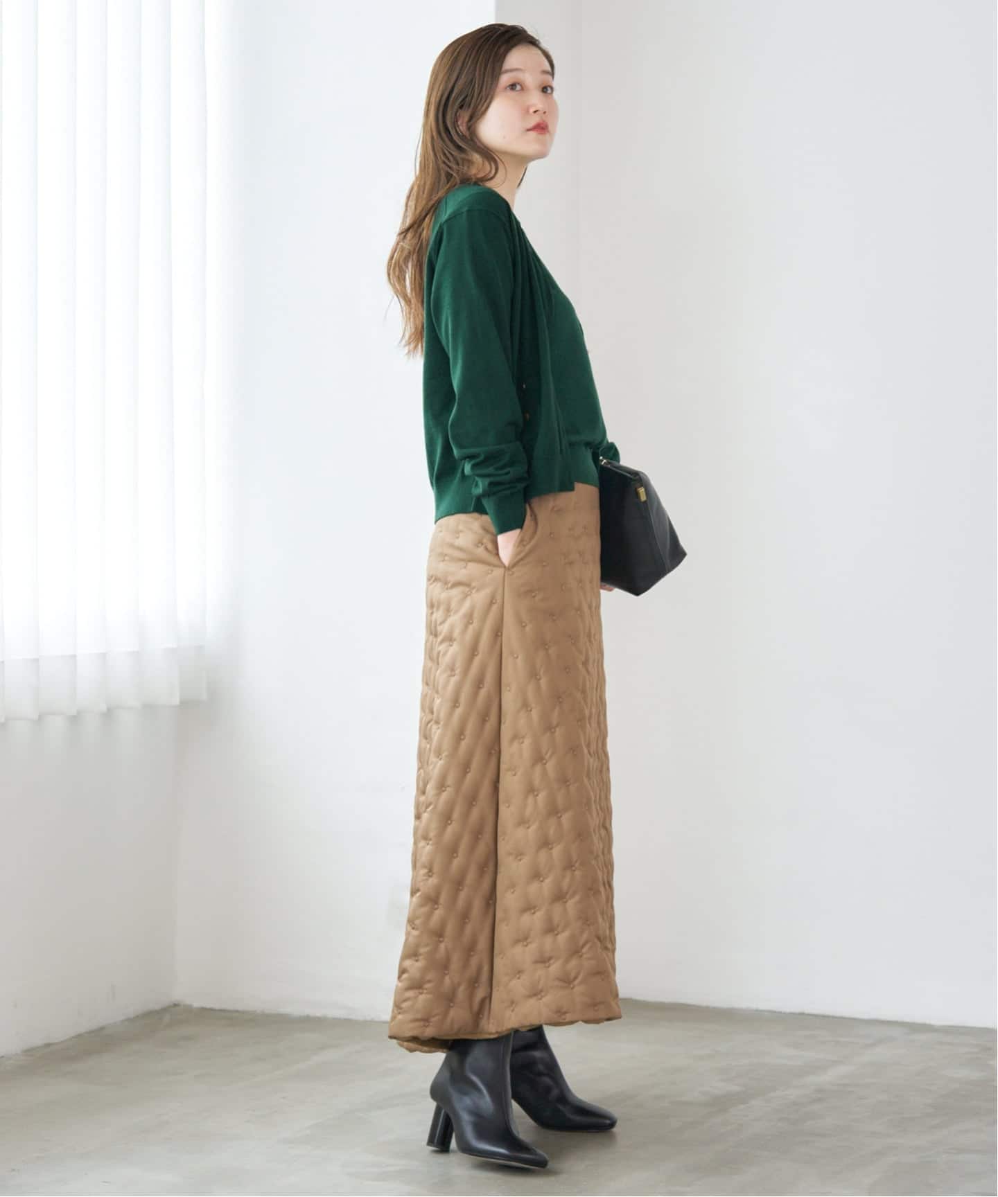 【IENA】ARKABA クルーカーディガン　ネイビー　新品未使用タグ付き 追加》ARKABA クルーカーディガン（カーディガン）｜IENA