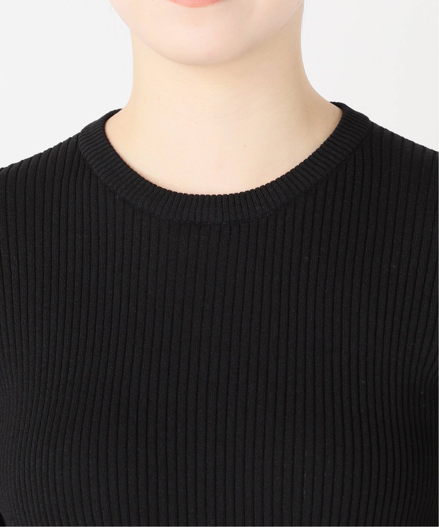 レース襟ホールガーメント リブプルオーバー（ニット／セーター