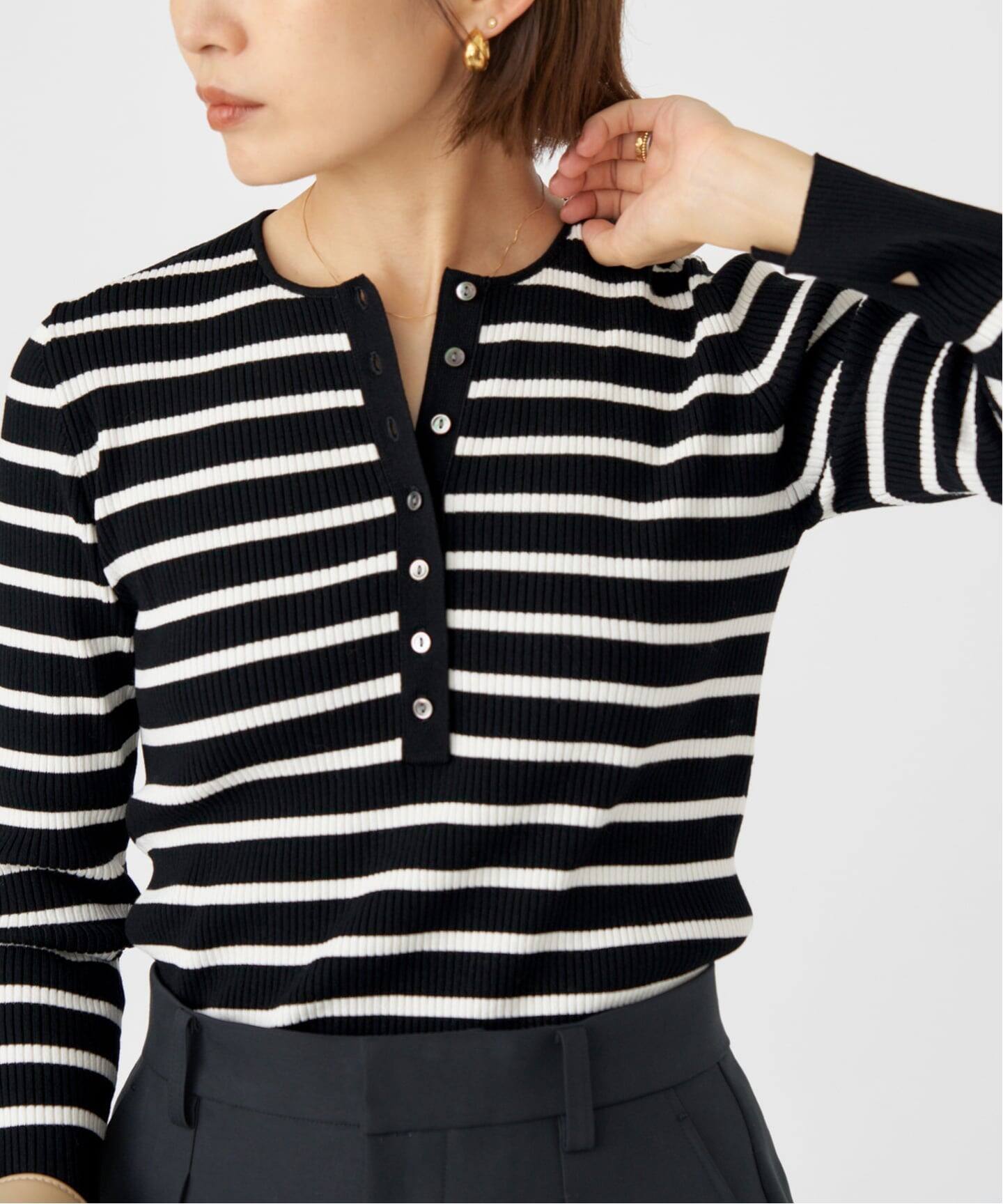 イエナ　RIB ヘンリーPO リブヘンリープルオーバー（ニット／セーター）｜IENA（イエナ）の通販