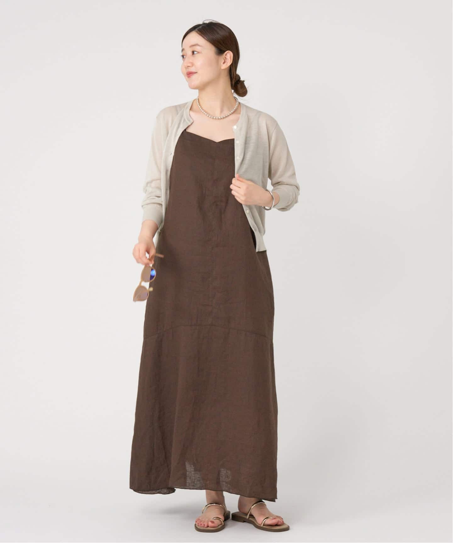 IENA イエナ　ラクーンルーズカーディガン ネイビー IENA - 美品 22SS IENA イエナ コットンドットスナップクルー