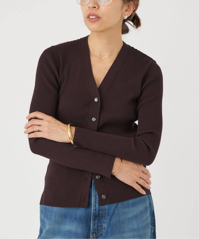 リブVネックカーディガン（カーディガン）｜IENA（イエナ）の通販  