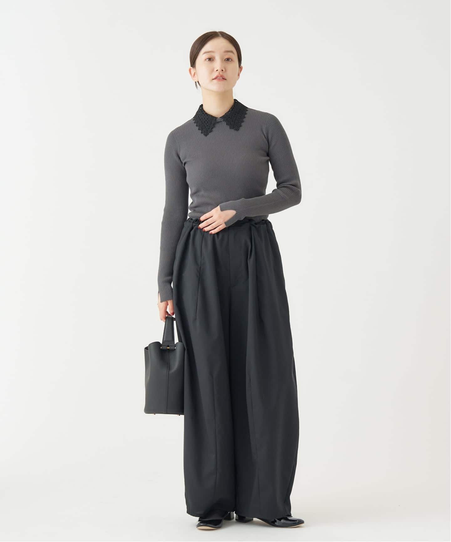 muu. 　IENA レース襟ホールガーメントリブプルオーバー IENA｜レース襟 RIBホールガーメントプルオーバー | Rakuten